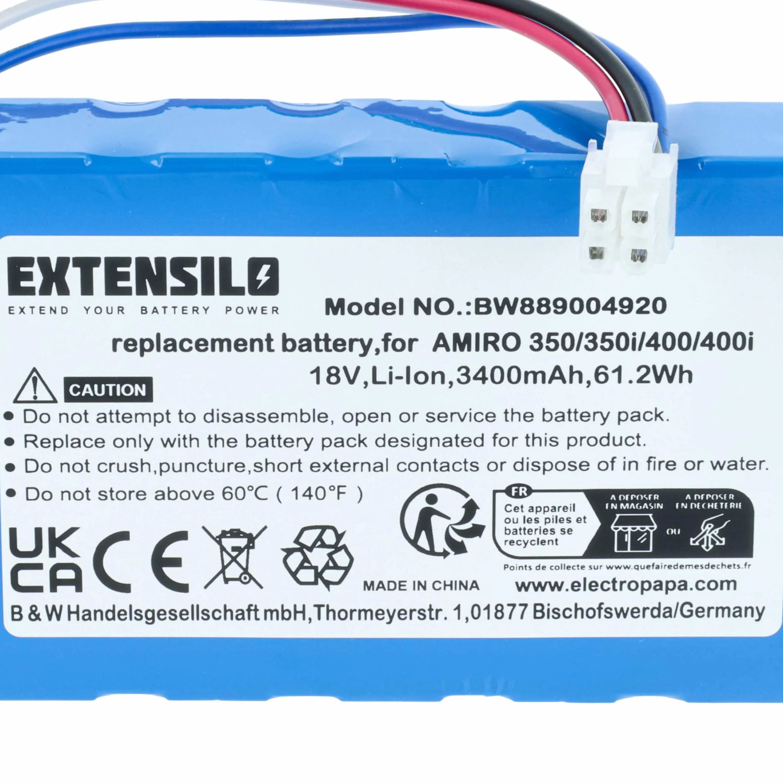 Akumulator kompatybilny z robotem Yard Force Compact 400Ri, 280R (3400 mAh 18 V litowo-jonowy)