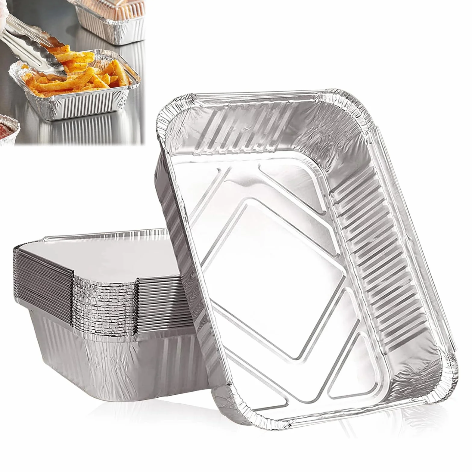 Aluminiowe tacki ociekowe, 20 wegańskich misek aluminiowych, akcesoria do grilla gazowego, węglowego i elektrycznego jako tacka na tłuszcz, jednorazowa miska z aluminium do grillowania na piknik