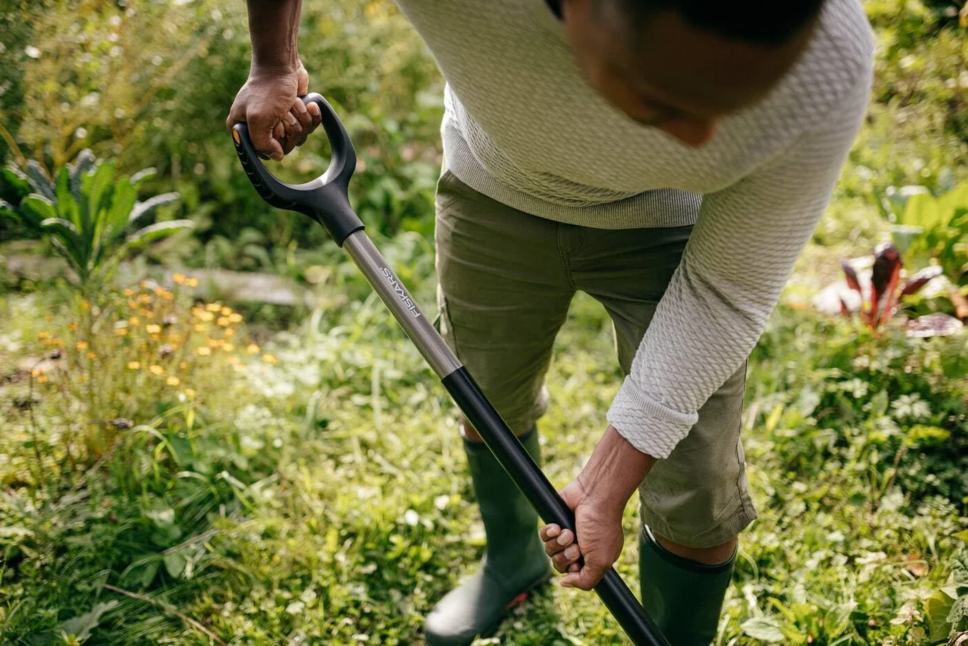 Fiskars Widły szpadlowe 132 cm stal borowa 4 zęby