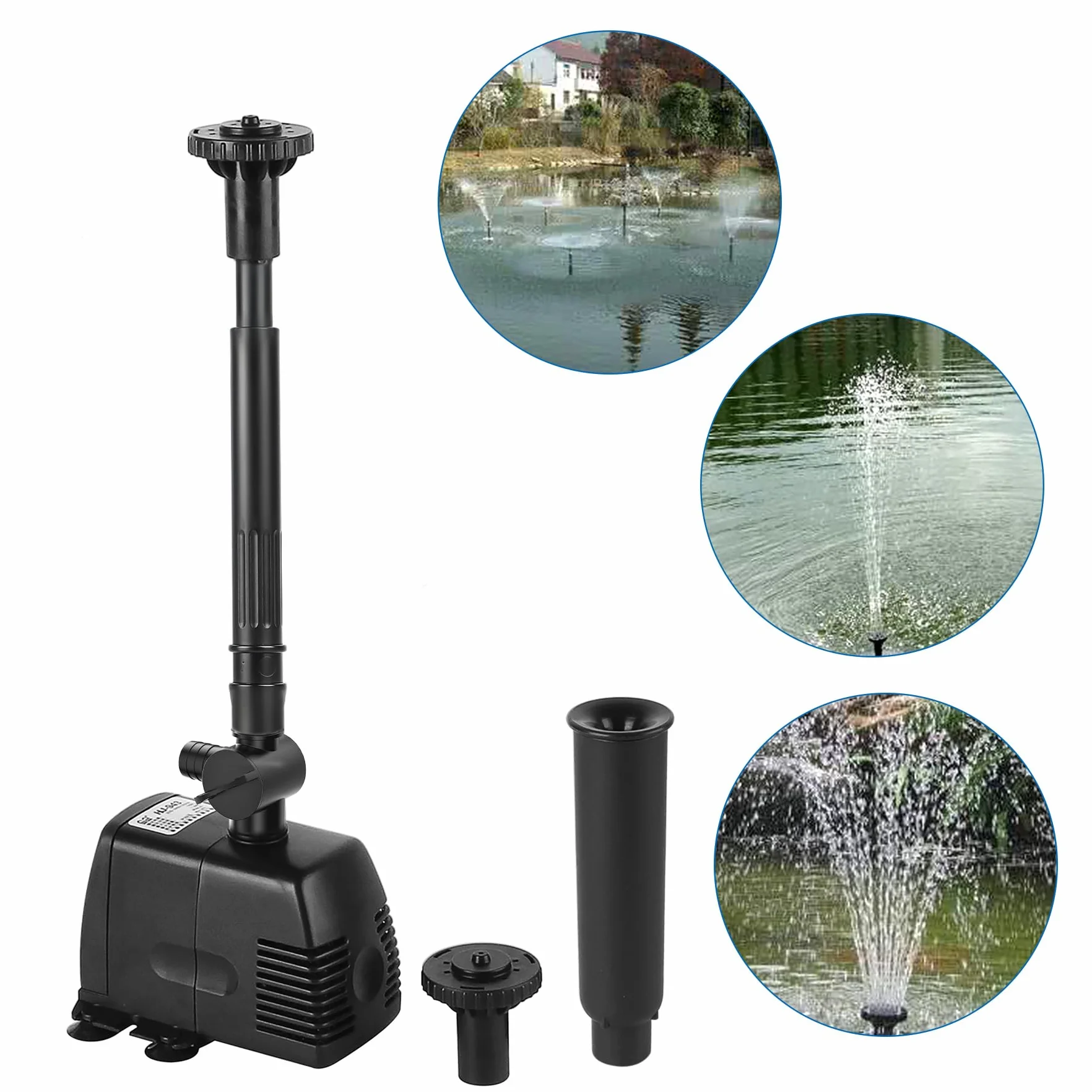 Garten Springbrunnenpumpe Teichpumpe 800L/h 16W
