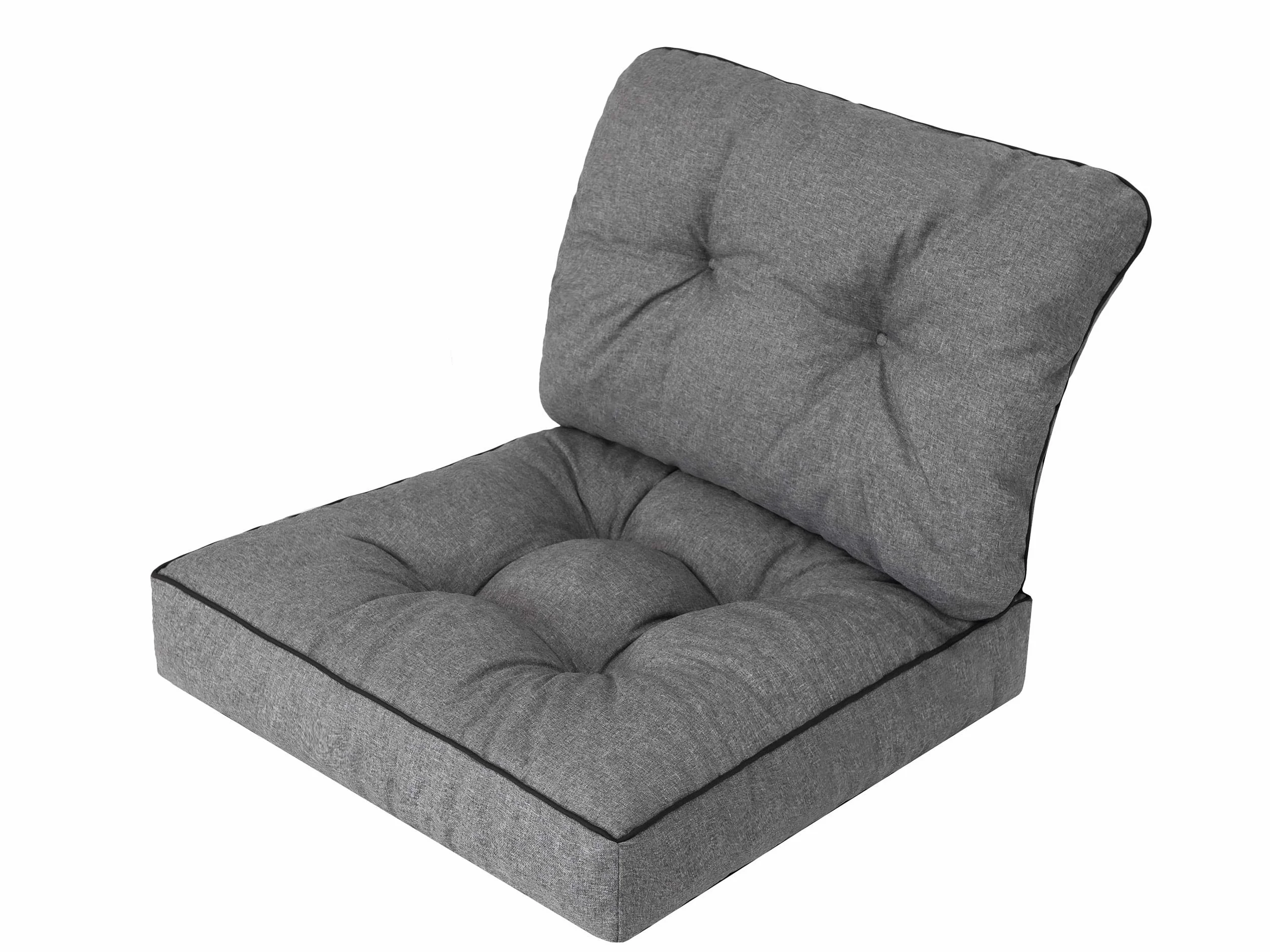 PillowPrim poduszka ogrodowa na meble rattanowe, poduszki ogrodowe, tapicerowane, dekoracyjne, poduszka, nakładka na meble rattanowe, poduszka zamienne do PE fotela rattanowego 70x70x42 Grafit