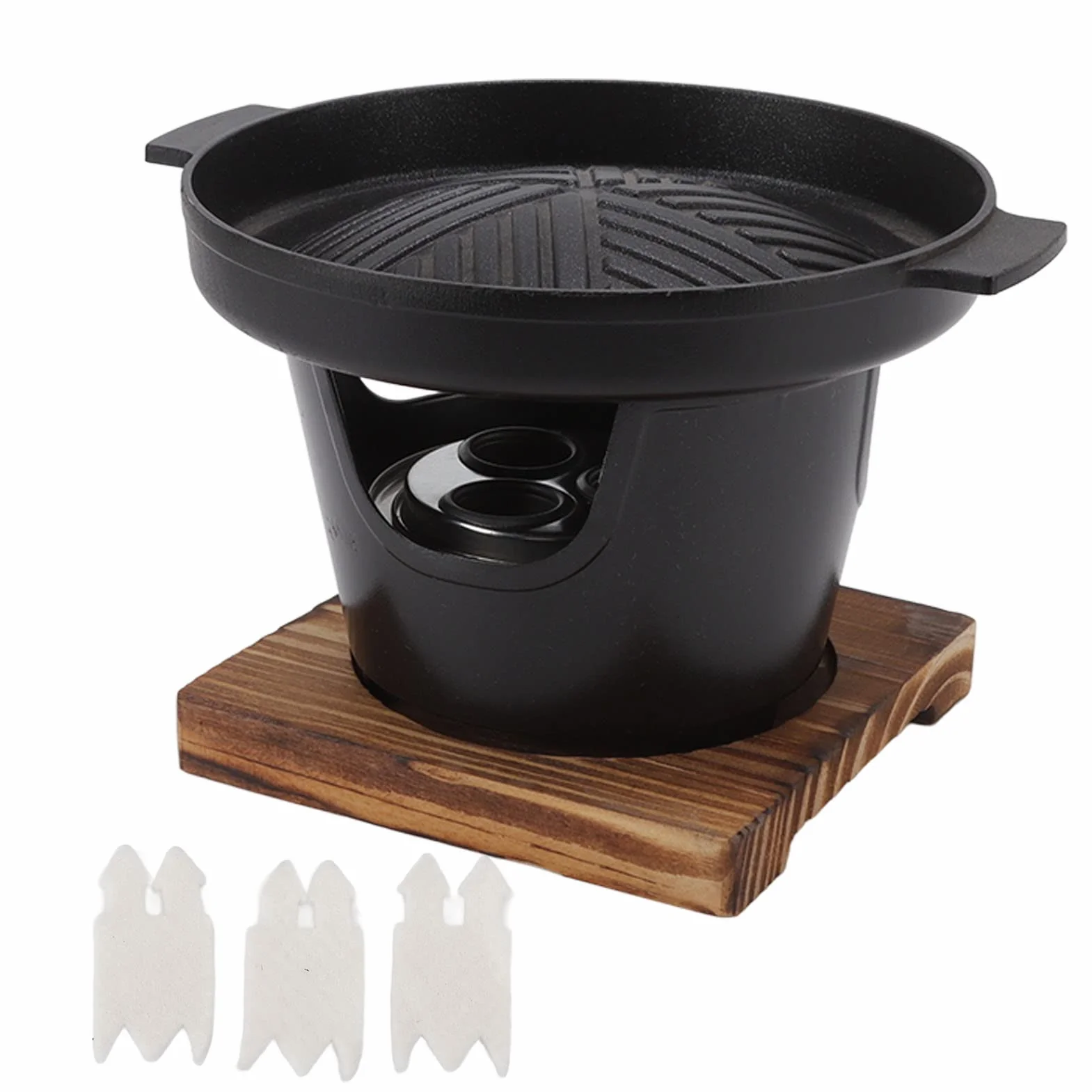 Grill stołowy, bezdymny, przenośny mini grill BBQ, ze stopu aluminium, grill BBQ do użytku wewnątrz, japoński mini grill na węgiel drzewny (HN-BBQ18A)