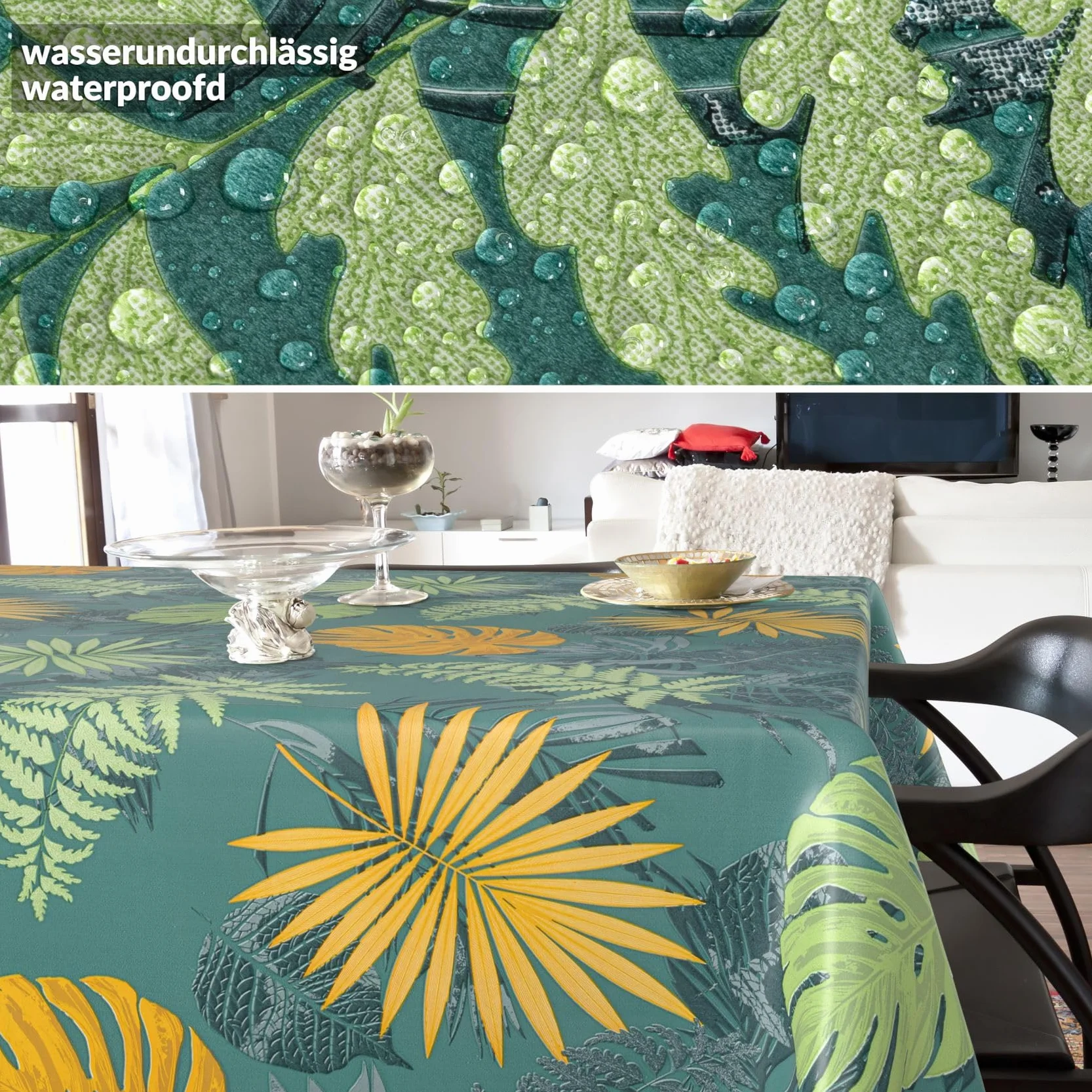 ANRO Obrus ceratowy zmywalny 240 x 140 cm motyw dżungli
