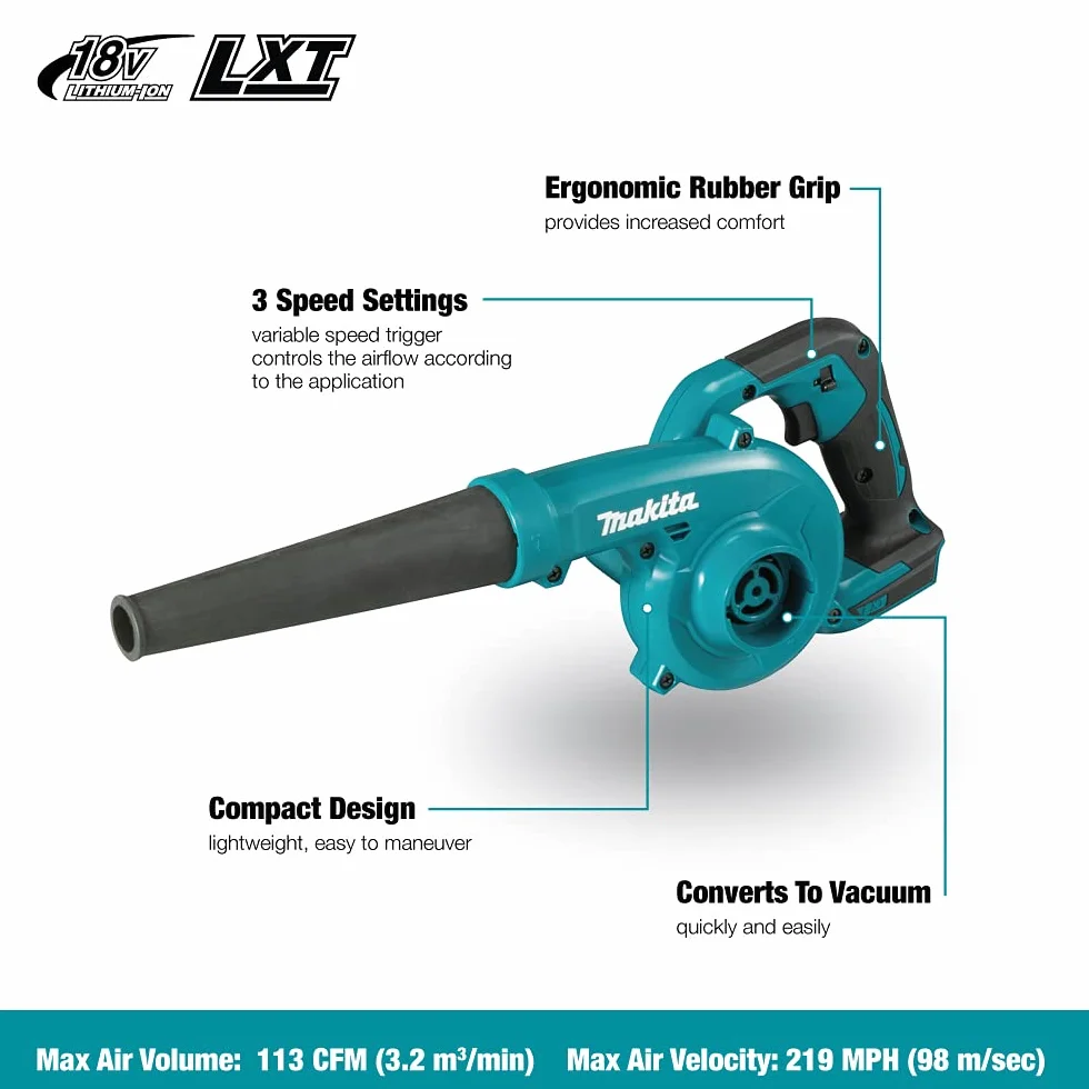 Makita DUB185Z Dmuchawa Akumulatorowa 18 V, Bez Akumulatora, bez Ładowarki
