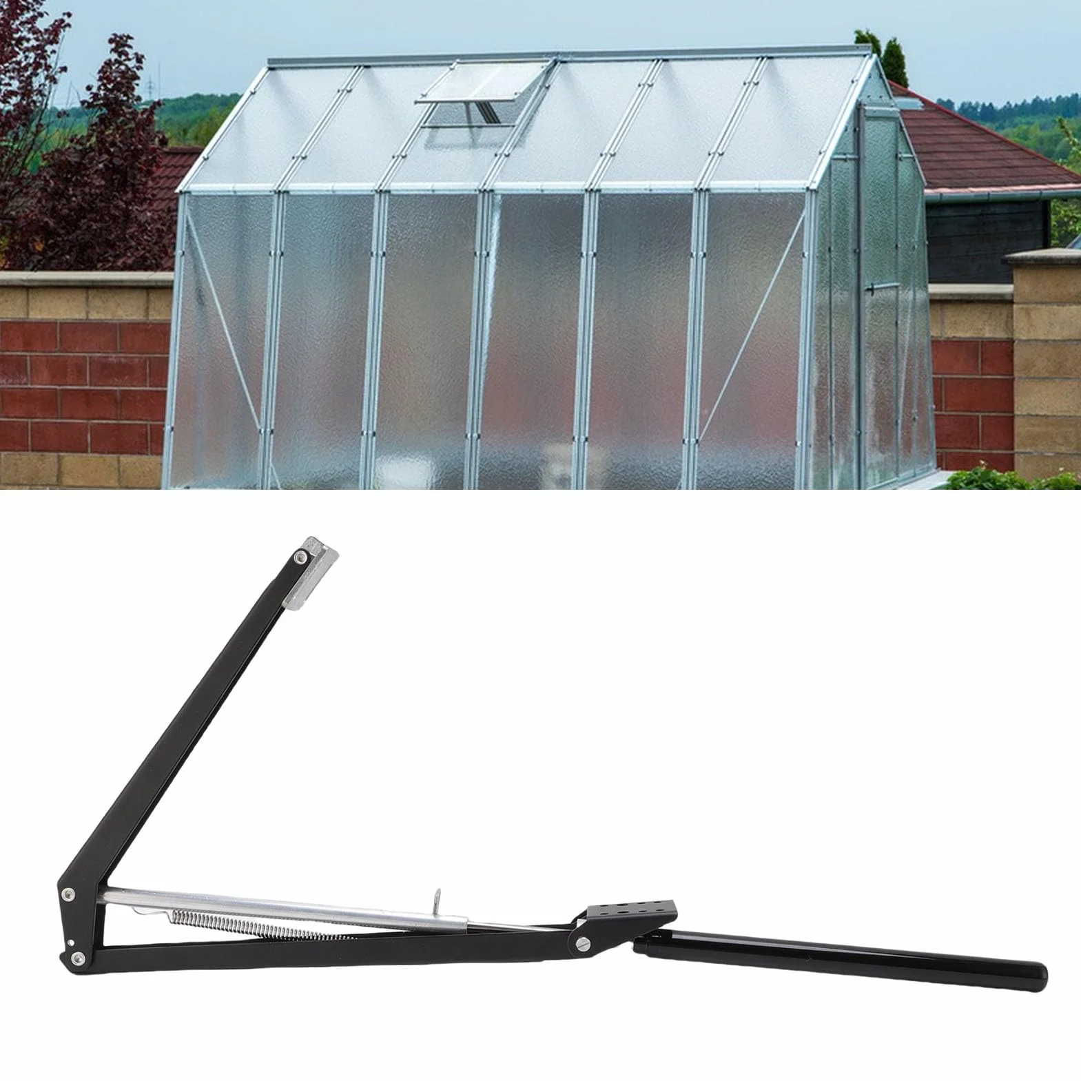 Otwieracz do Otworów Wentylacyjnych w Szklarni, Automatyczny, Aluminiowa Stal Nierdzewna, Maksymalny Otwór 18 Cali