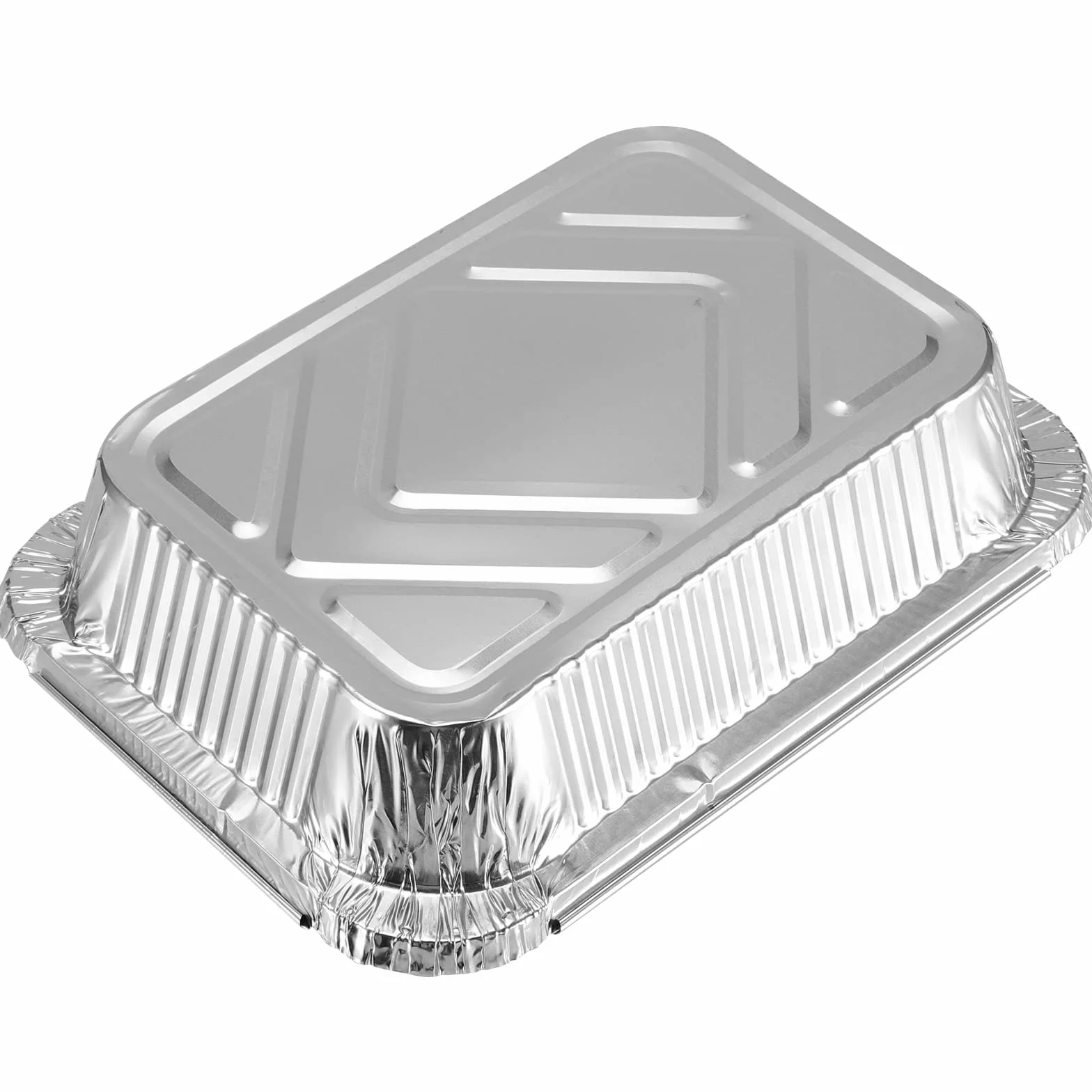 PINGEUI NGOSUET 25 aluminiowych tac do grilla z pokrywką 1000 ml 229x169x50 mm