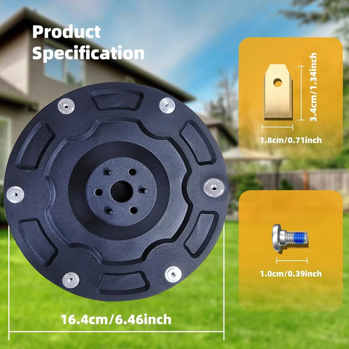 6-częściowy zestaw noży kompatybilnych z Segway Navimow serii H H500E, H800E, H1500E, H3000E-VF – robot koszący Premium talerz do koszenia z tworzywa sztucznego wzmocnionego włóknem szklanym