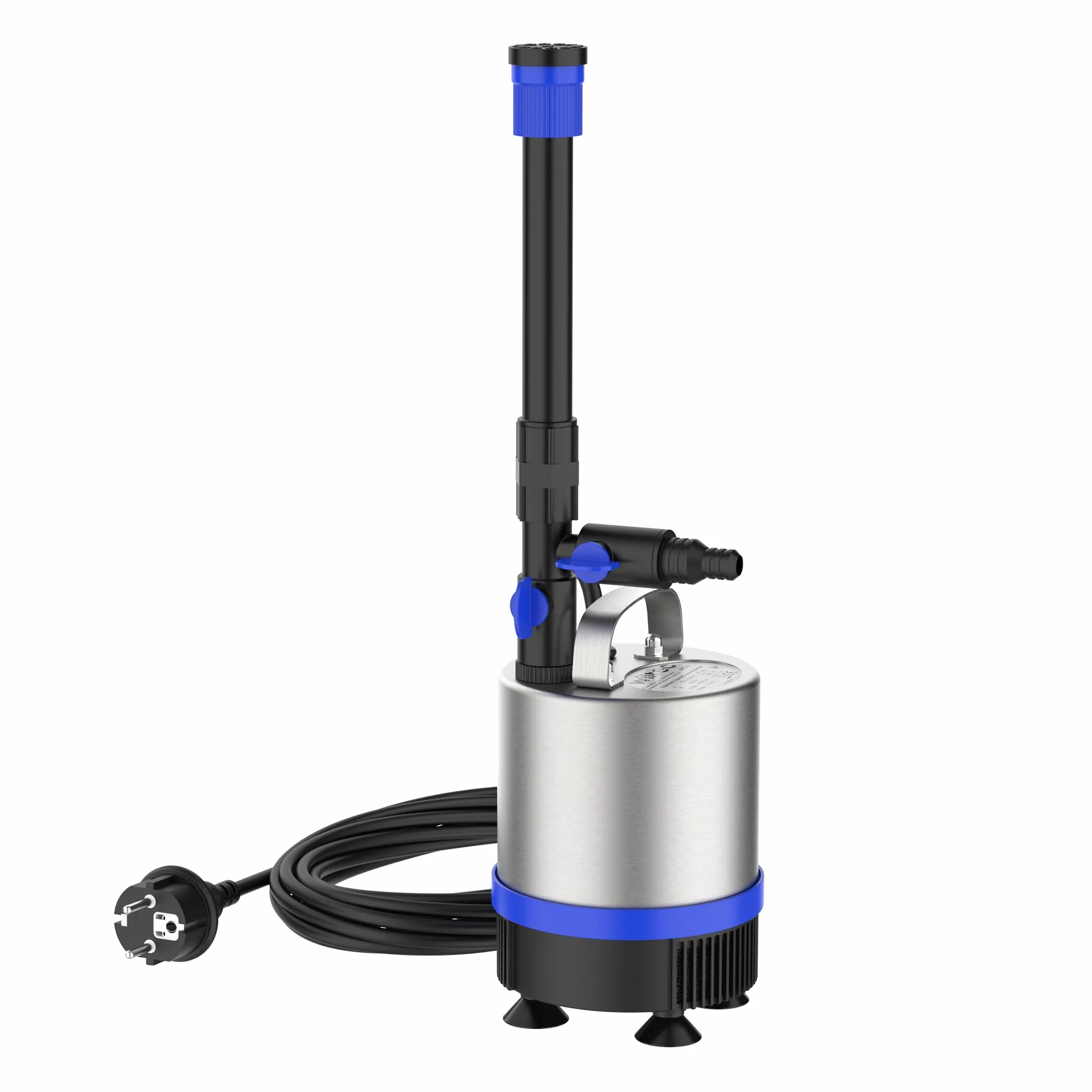 Wiltec pompa fontannowa ze stali nierdzewnej 50 W 1750 l/h 1,6 m 3 nasadki