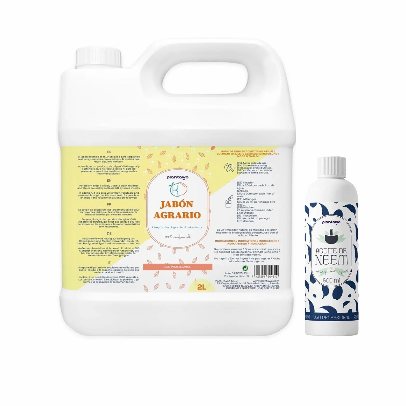 PLANTAWA 2 l zestaw mydła potasowego + olej Neem 500 ml