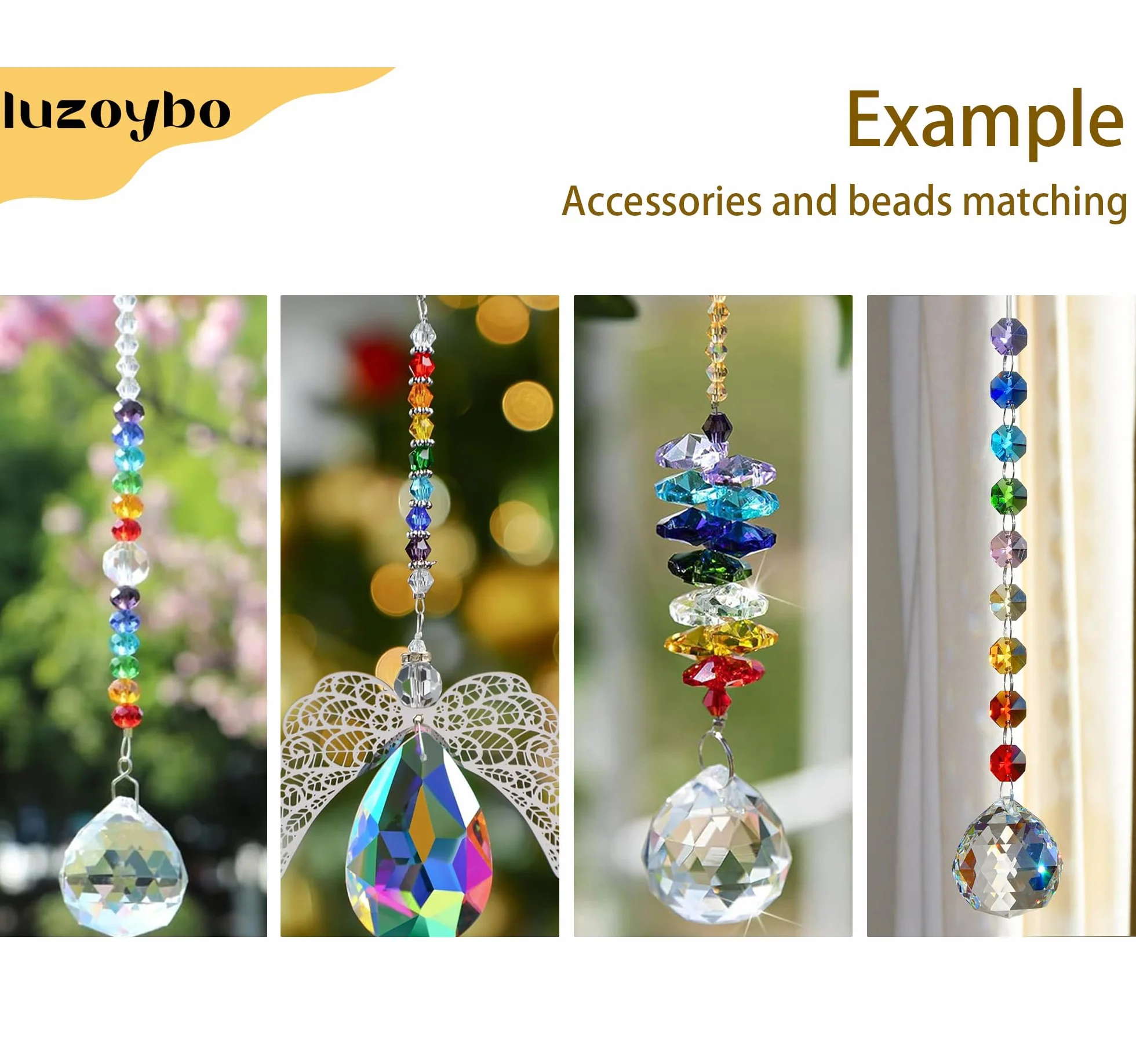 500 szt. DIY zestawy do tworzenia łapaczy słońca dla dorosłych, kryształowy łapacz słońca, artykuły artystyczne i rzemieślnicze, zestaw z kolorowymi kryształami, koraliki, tęczowy pryzmat, do