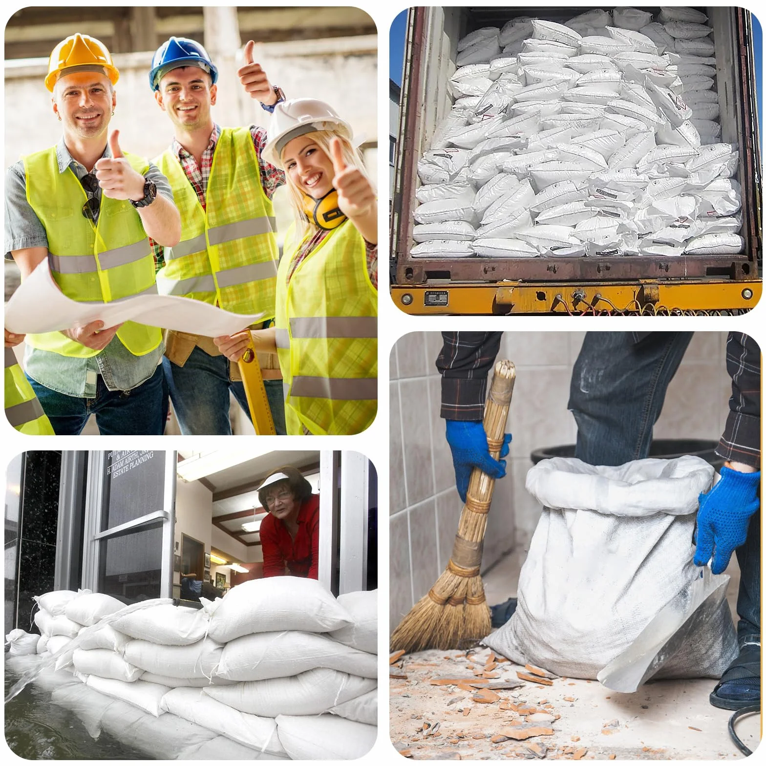 65 x 105 cm worki polipropylenowe, 10 sztuk, białe worki z tkaniny, 50 kg, duży worek do przechowywania paszy, żwiru budowlanego, zboża i liści