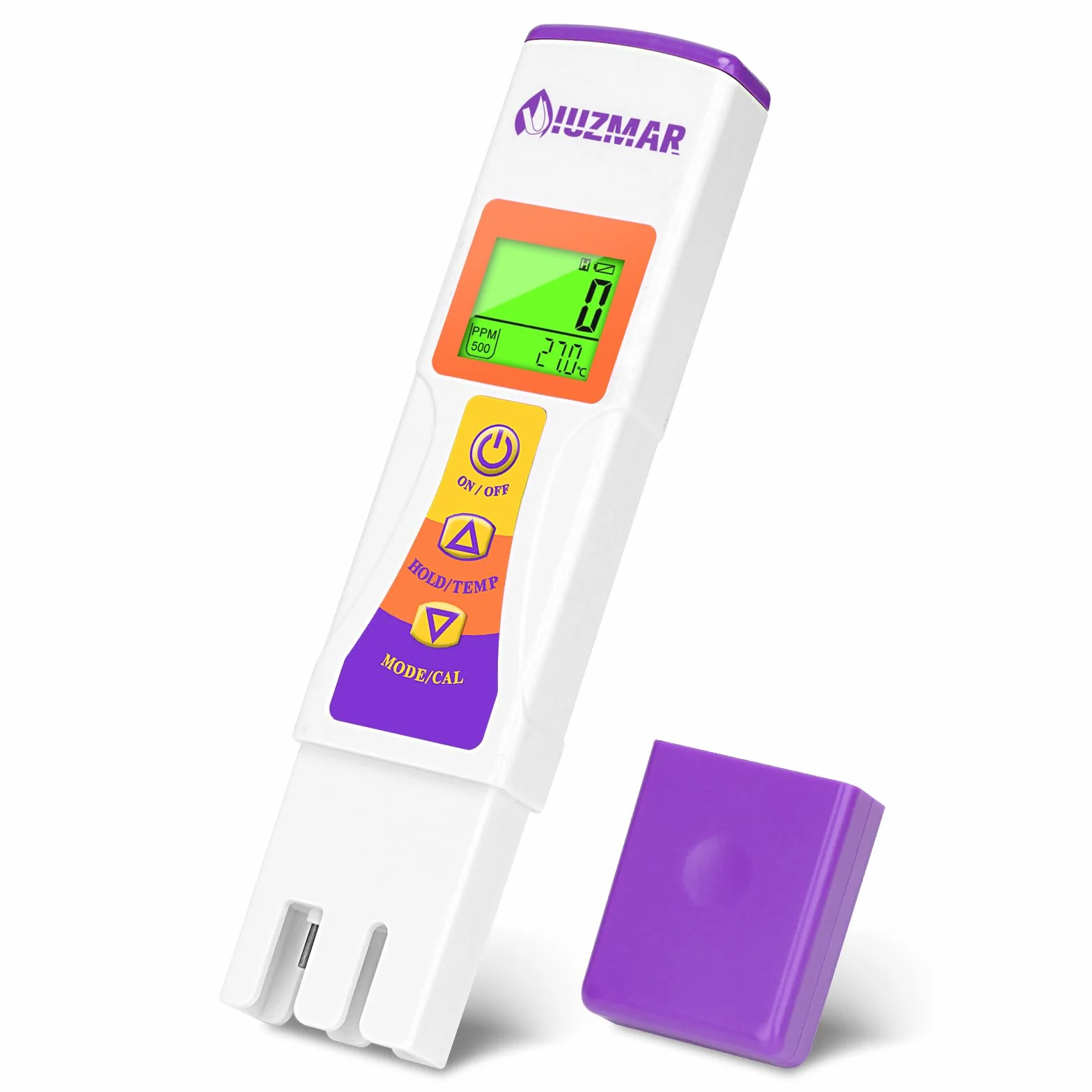 UIUZMAR Cyfrowy miernik TDS wody, tester wody pitnej, wody z kranu, 3 w 1 PPM EC miernik temperatury z wyświetlaczem LCD, nadaje się do filtrowanej wody, systemów RO, wody ze studni