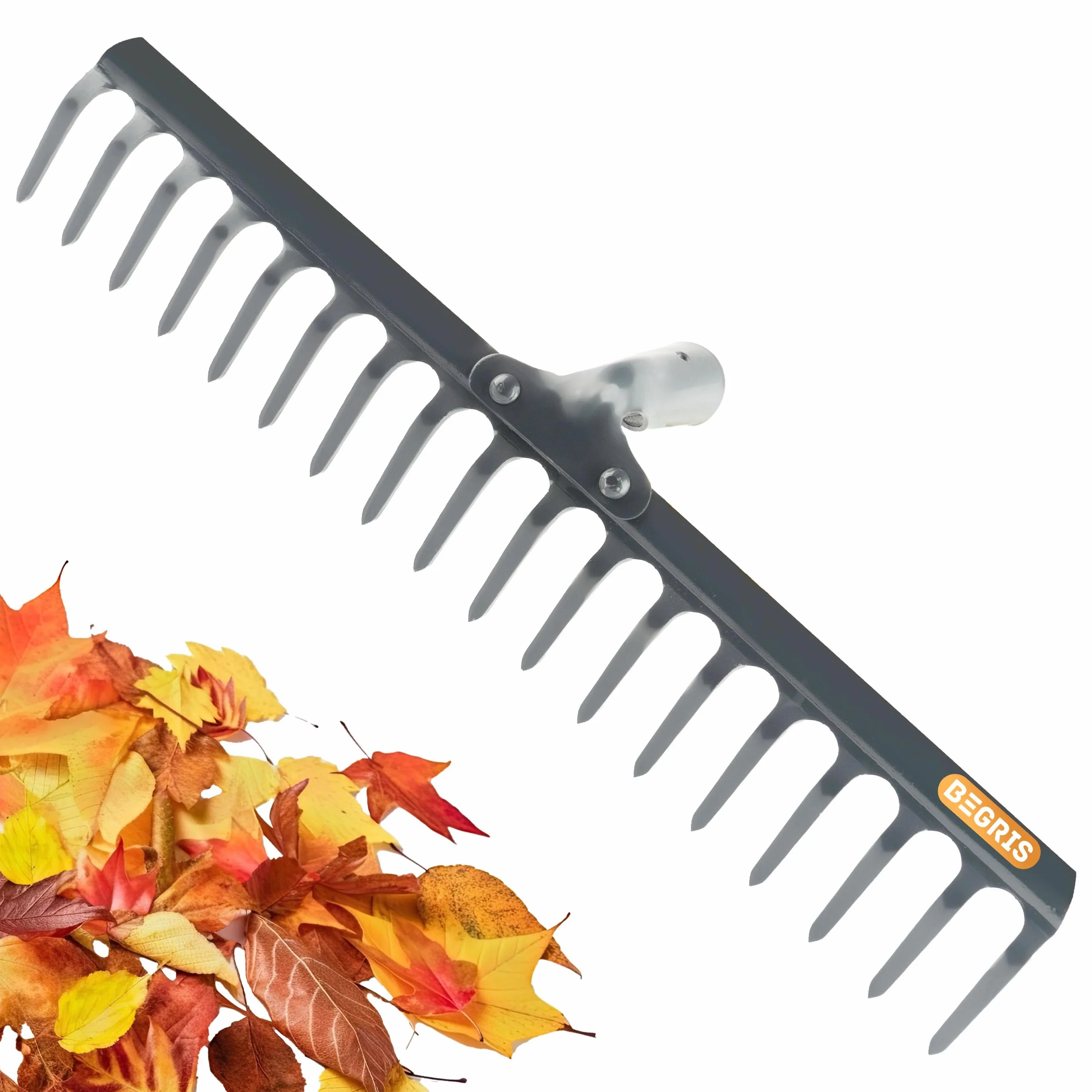Grabie Ogrodowe Metalowe 18 Zębów 47,5 cm Bez Trzonka do Liści Trawy