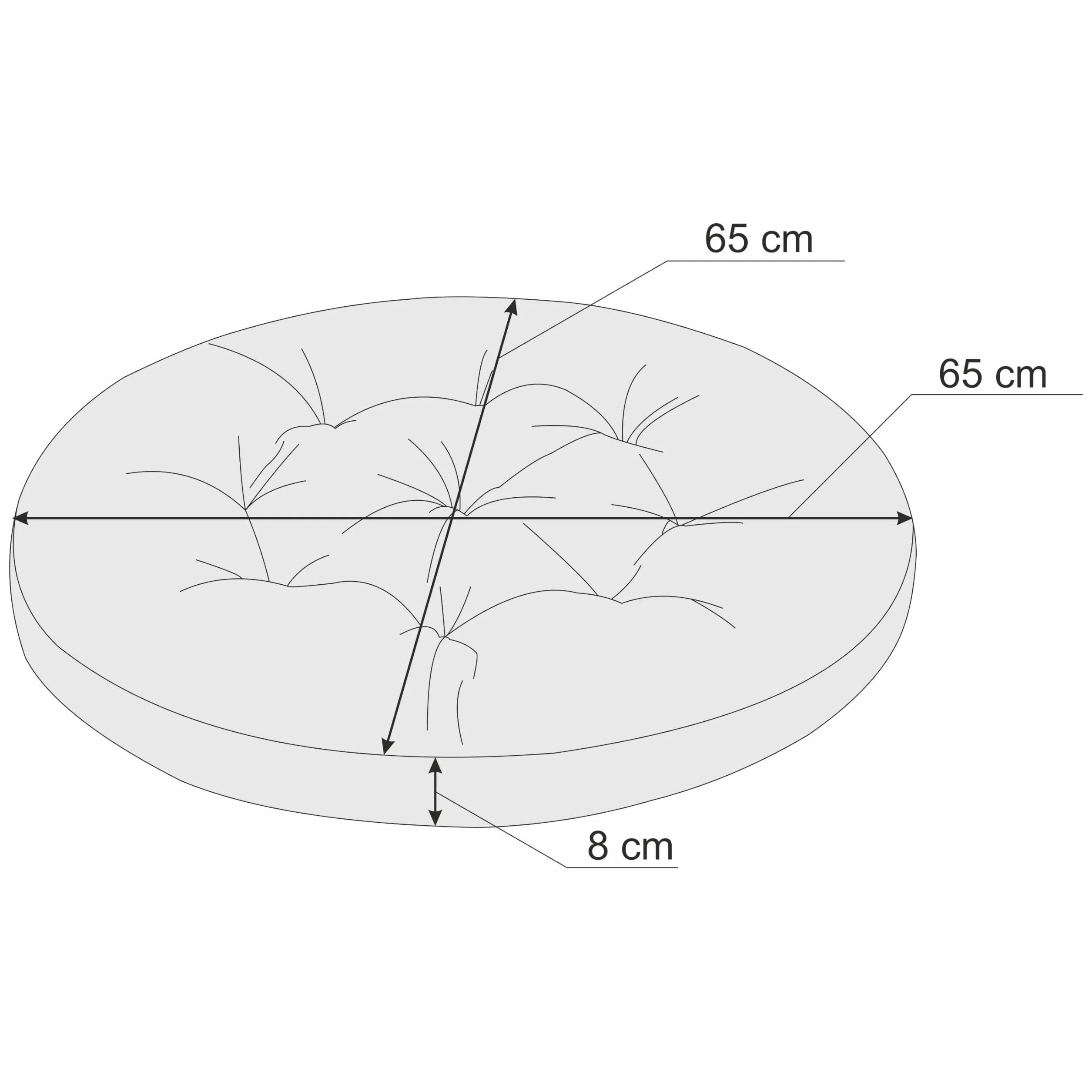Poduszka na fotel wiszący Velvet 65x65 cm żółta