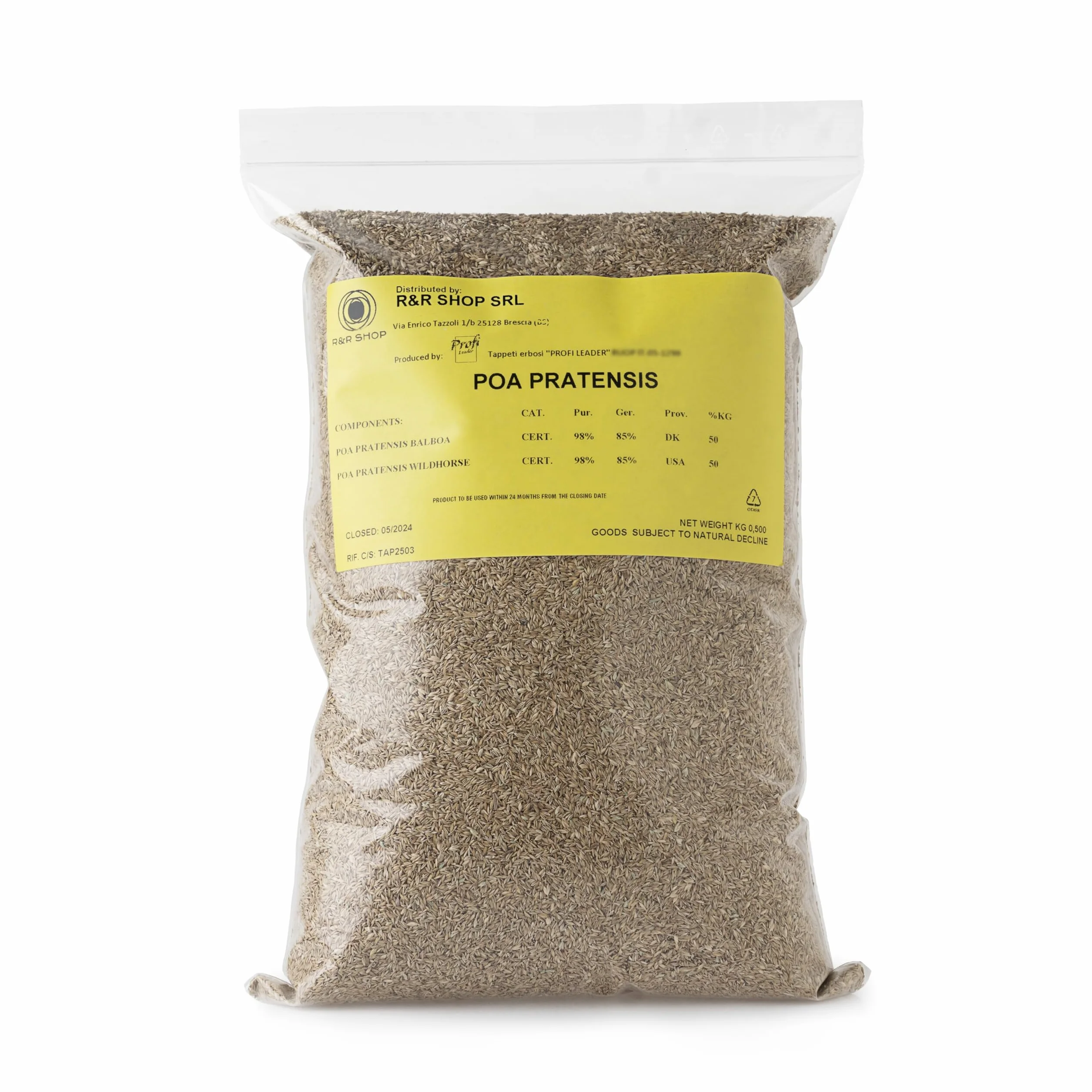 R&R SHOP - Nasiona trawnika, Poa Pratensis, samoregenerujące i odporne (500gr - 20mq)