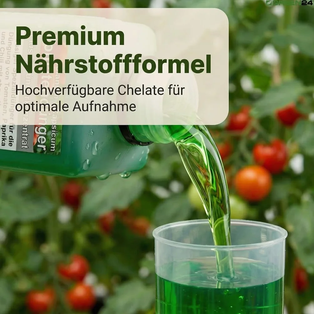 GREEN24 Nawóz do Pomidorów, Papryki i Chilli, Płynny Premium z Profesjonalnej Linii