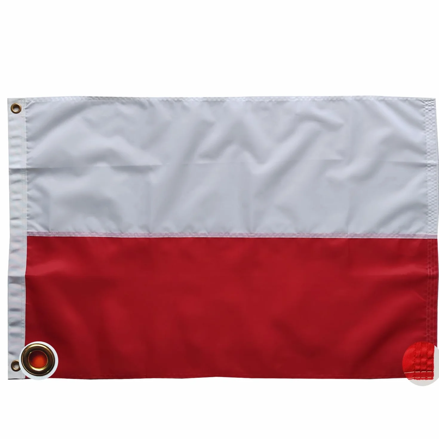Polski Flaga 90 x 150 cm - Szyte Paski 210D Heavy Duty Poliestrowa Na Zewnątrz Nylonowa Mosiężne Przepustki