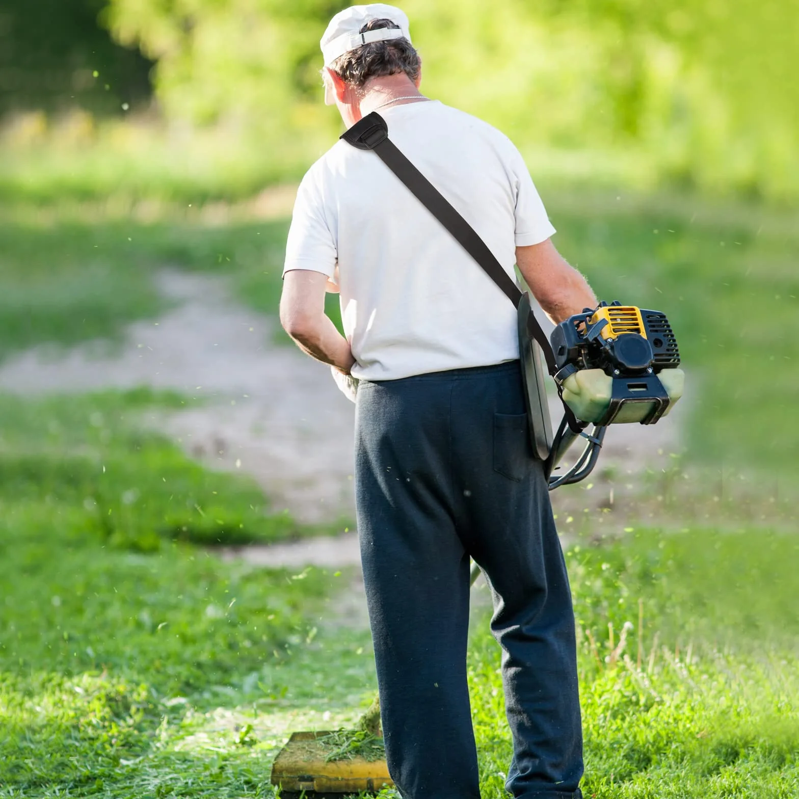 YOUSHARES Pas do podkaszarki - regulowany pasek do podkaszarki - ukośny pasek na ramię do podkaszarki ogrodowej lub zaroślowej do KM Series, STIHL FS-Fadentrimmer.