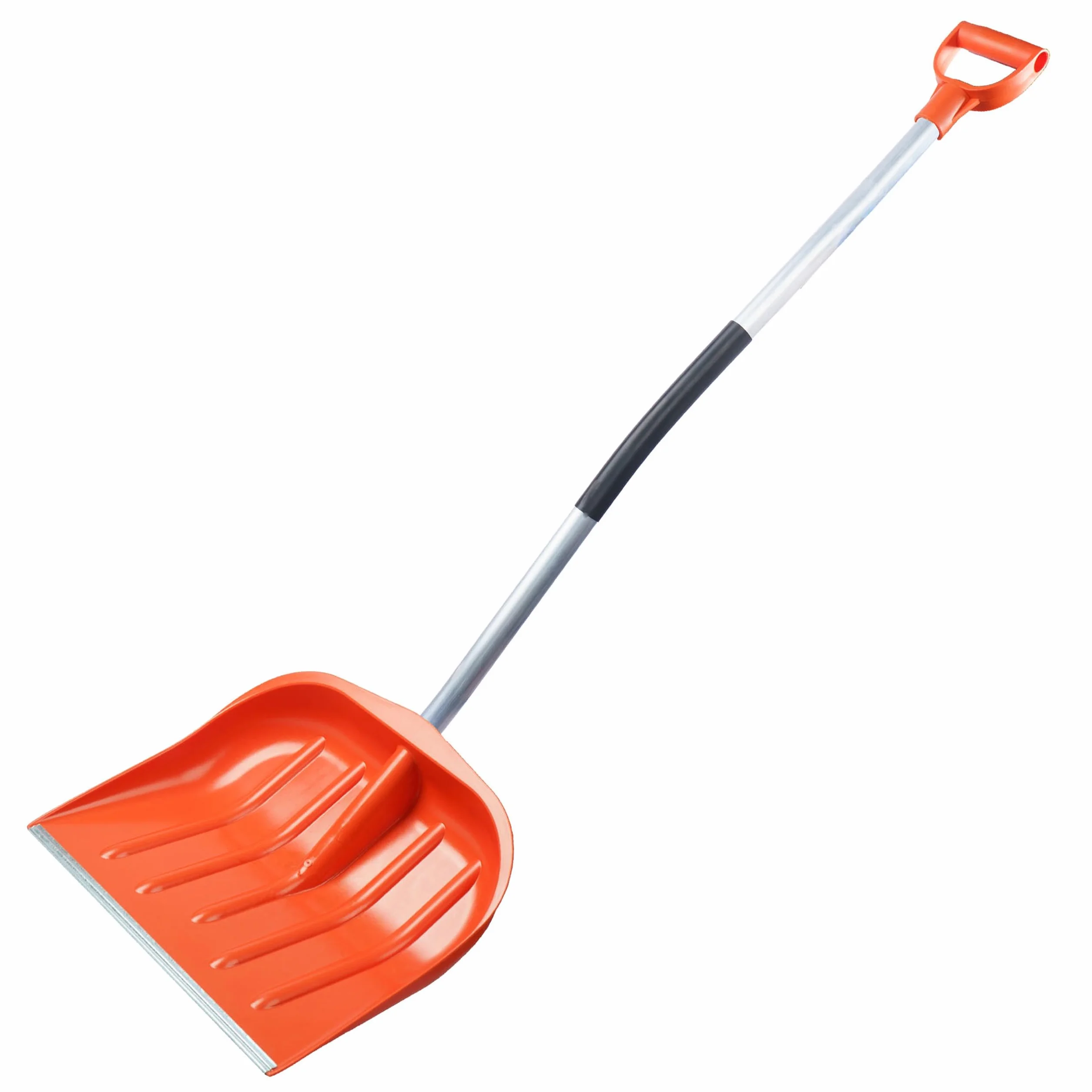 Łopata do Śniegu 138 cm Aluminiowa Szeroka 46 cm Pomarańczowa