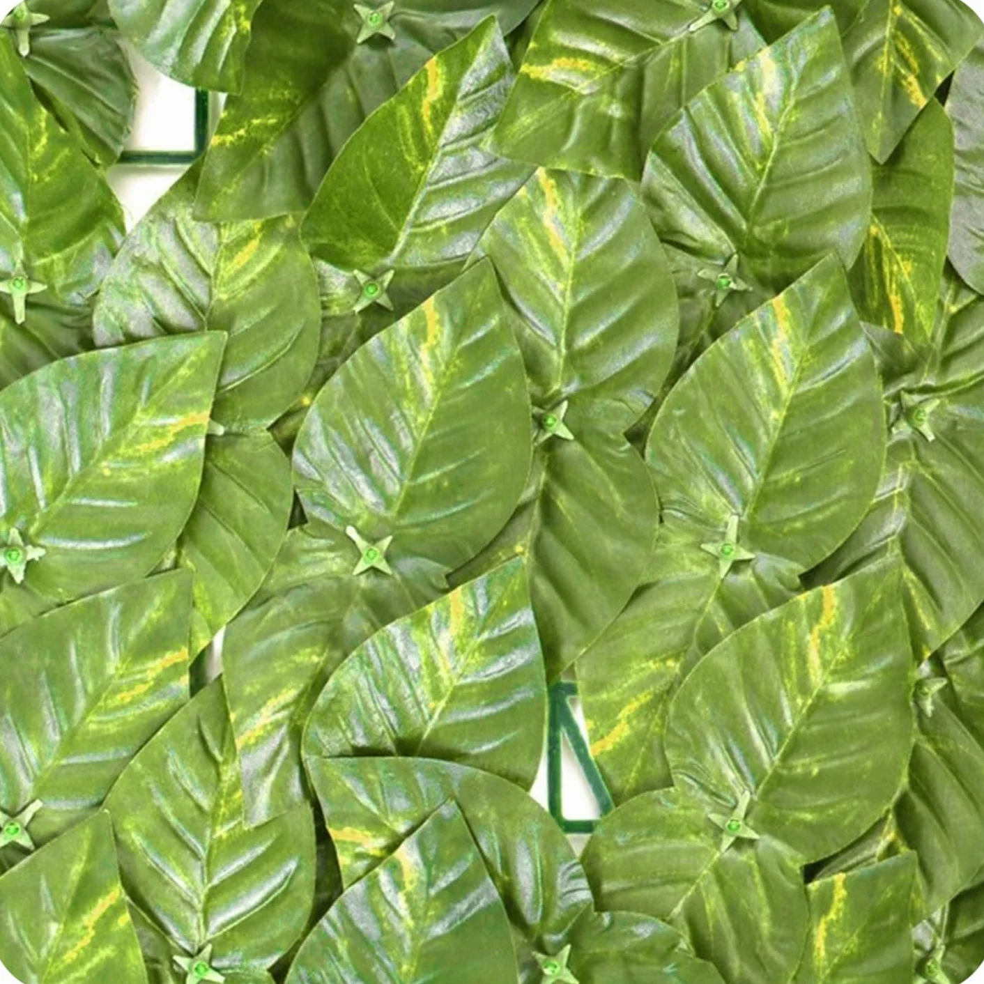 KRUMAD Sztuczny bluszcz ochrona przed wzrokiem, zestaw 2 x 500 x 50 cm, wisząca girlanda, ochrona przed wzrokiem na balkon i do ogrodu, sztuczny bluszcz, w zestawie 200 opasek kablowych, ochrona przed