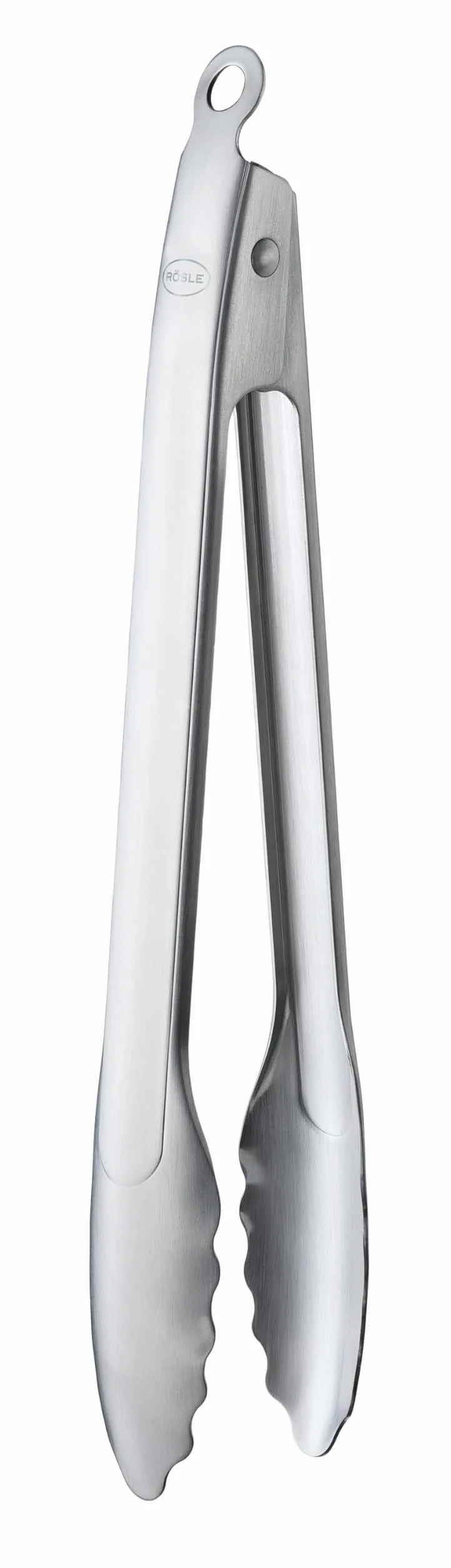 RÖSLE Szczypce do grilla, wysokiej jakości szczypce do grilla z opatentowanym systemem zamykania do grillowania, gotowania i serwowania, 30 cm, stal szlachetna 18/10, nadają się do mycia w zmywarce,