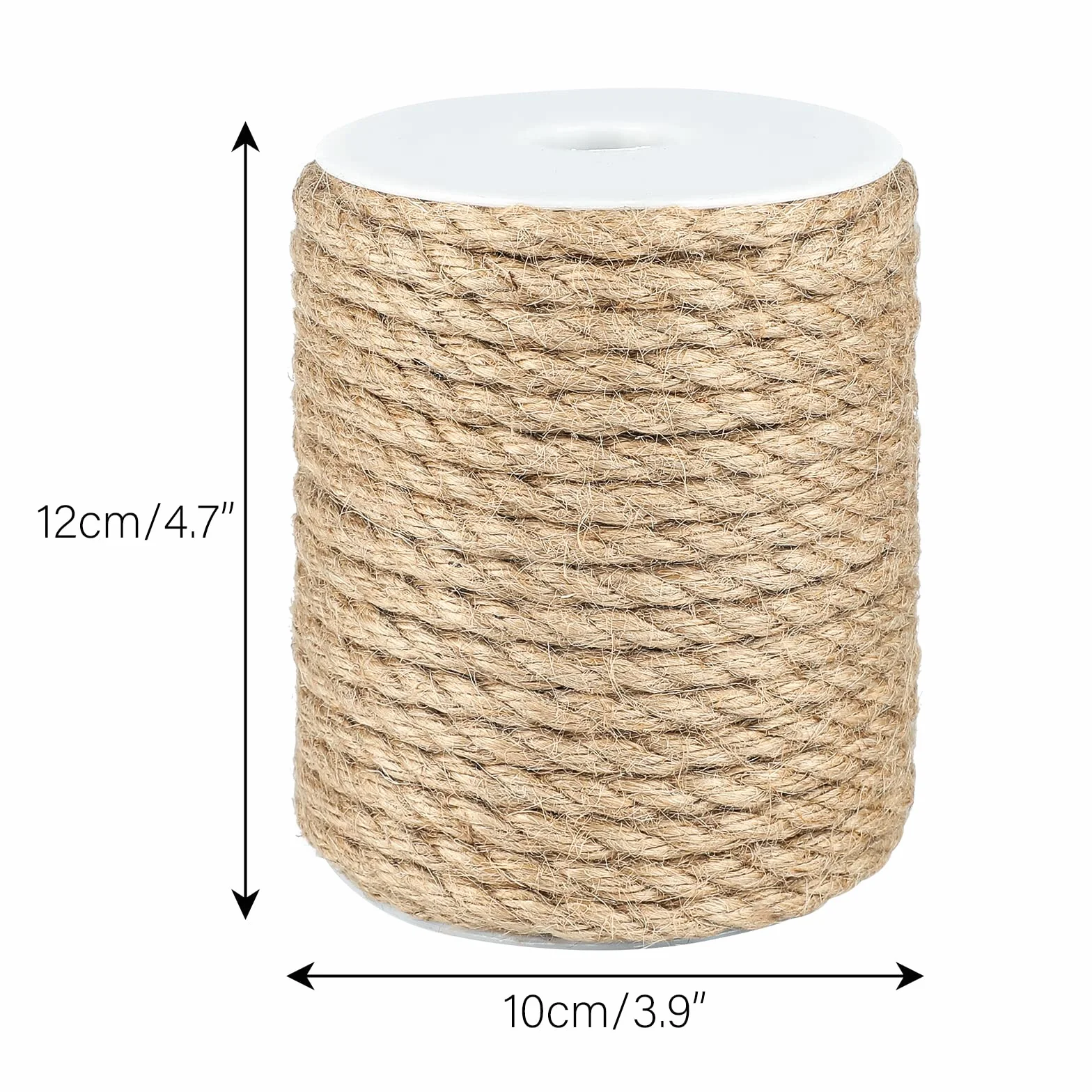 G2PLUS 8 mm gruba lina jutowa 20 m, naturalny sznurek jutowy, sznurek rzemieślniczy do samodzielnego drapania dla kotów, ogrodnictwa, wiązania, rękodzieła, dekoracja