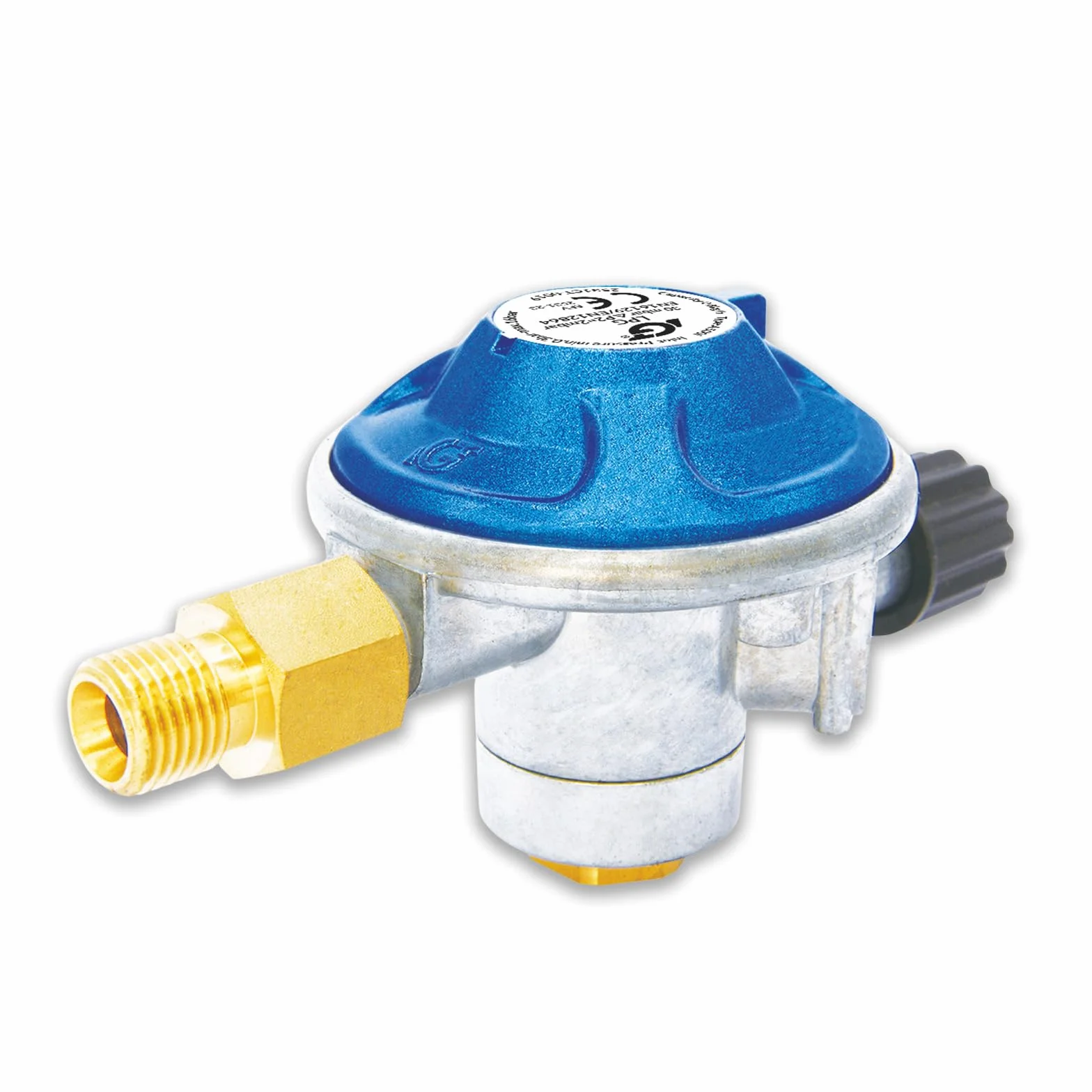 tepro Regulator ciśnienia na kartusze gazowe z gwintem uniwersalnym do grilla gazowego, wymiary ok. 11,5 x 8 x 6,5 cm