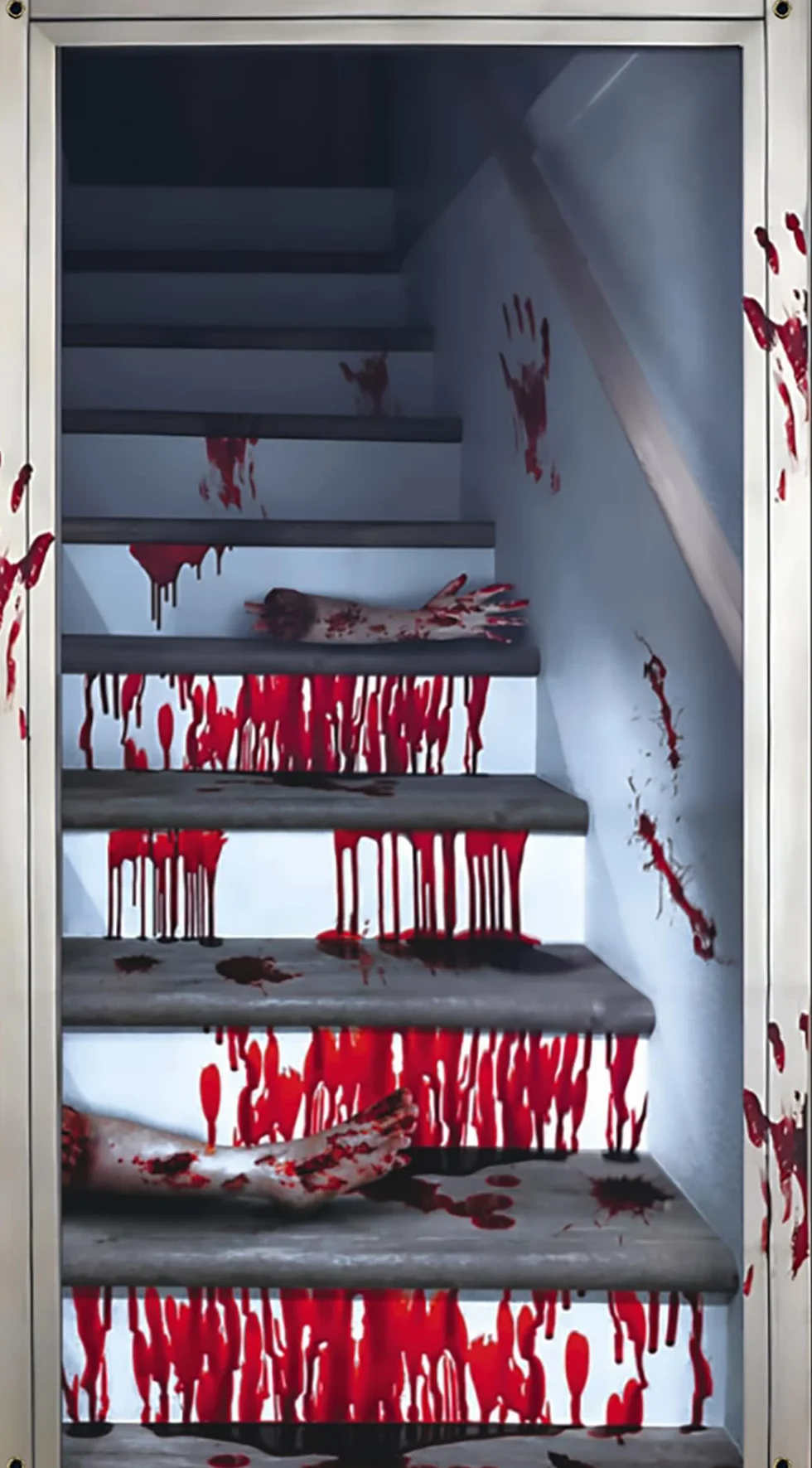 Halloween Dekoracja Dekoracja Kurtyna Drzwi Zasłony 180 × 100 Ozdoby Zewnętrzne Akcesoria Domowe Terror Ściana Wnętrze Dom Salon Akcesoria Łazienkowe Dekoracje Impreza Haloween Dekoracje Ogród