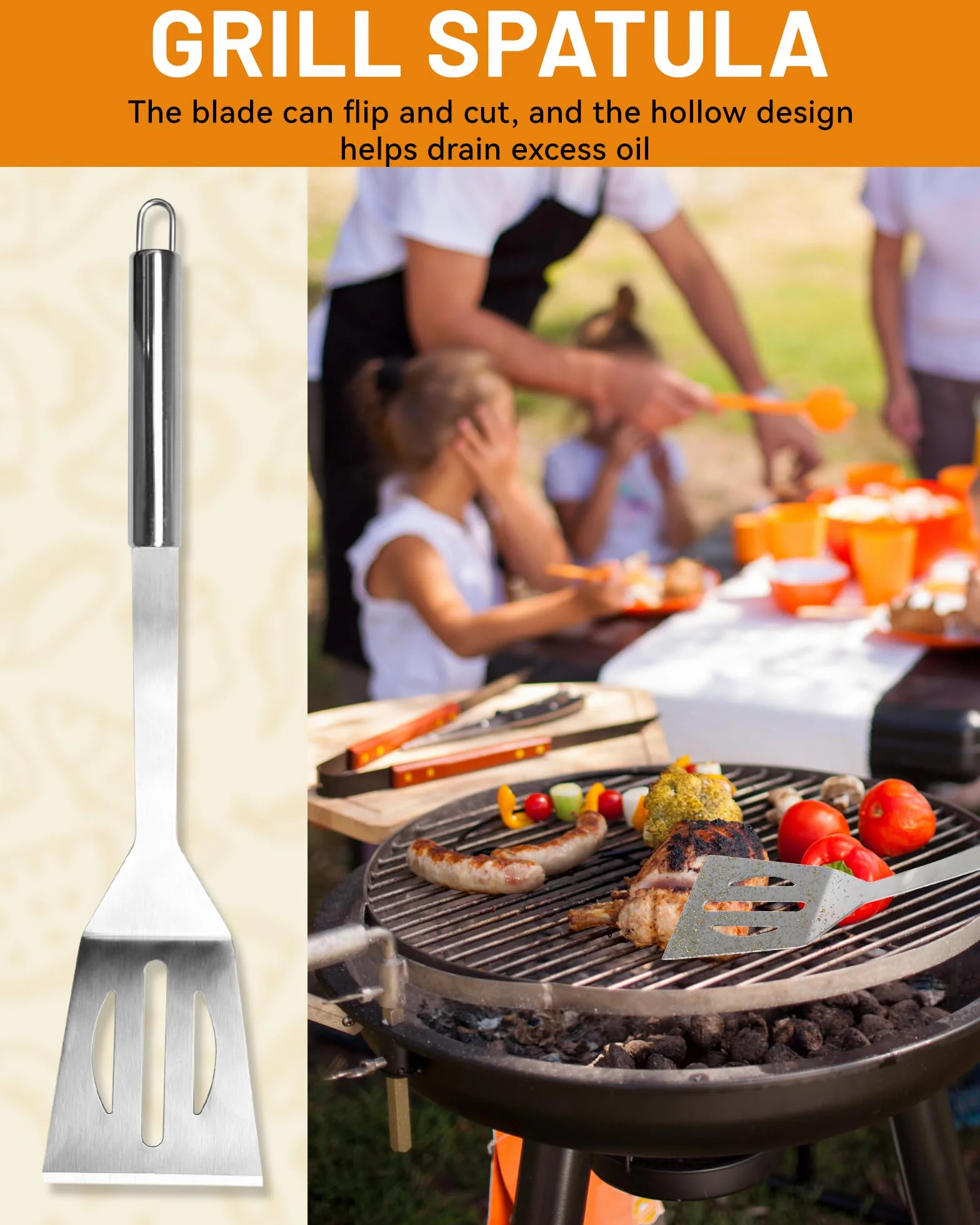 Zestaw do grillowania ze stali nierdzewnej 5-częściowy BBQ sztućce