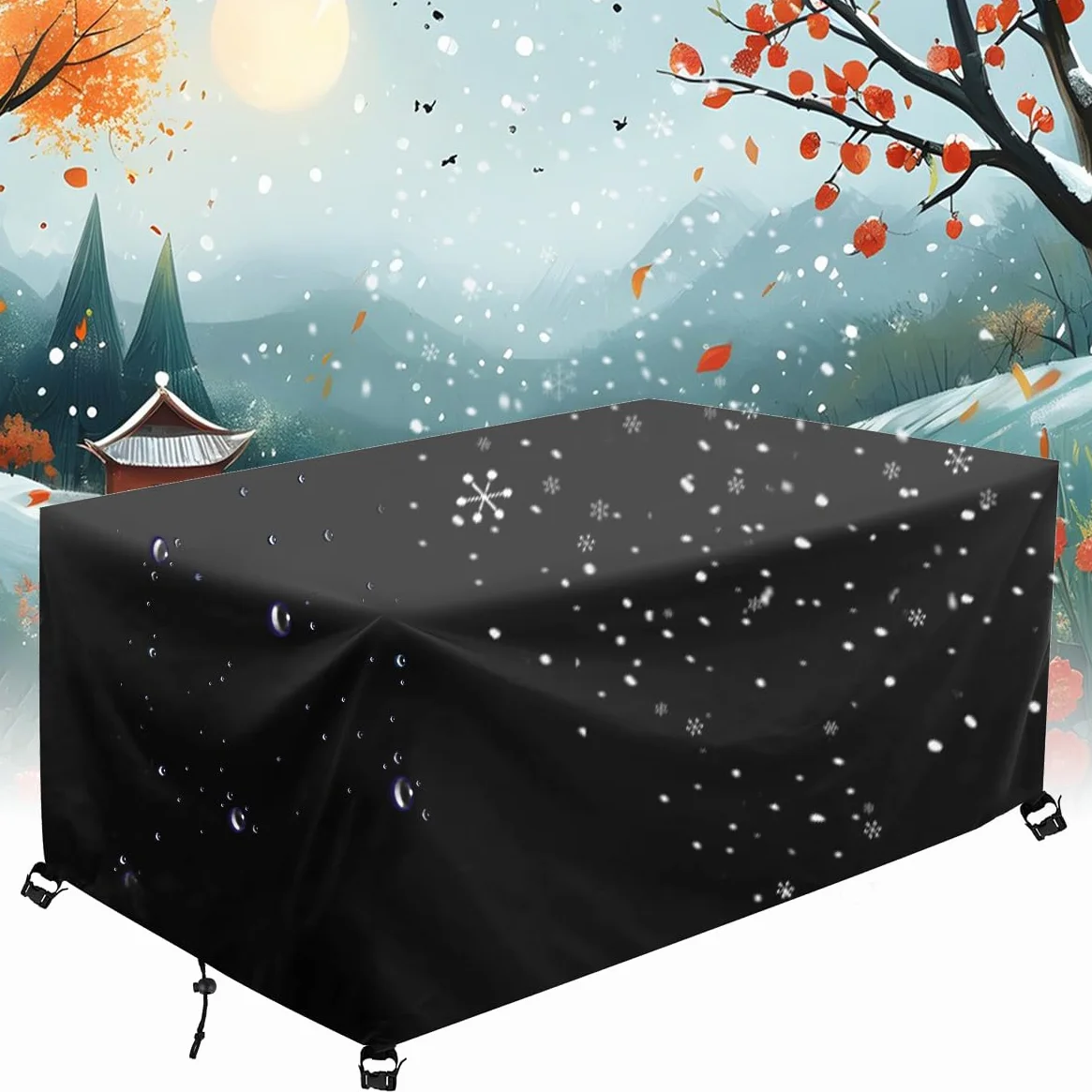 Pokrowiec na meble ogrodowe wodoszczelny 120 x 70 x 70 cm tkanina Oxford 420D UV