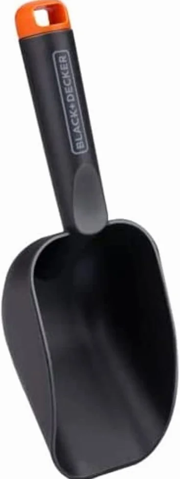 BLACK+DECKER Łopata ogrodowa - wersja okrągła - głębokie dno - 28,5 cm - czarna