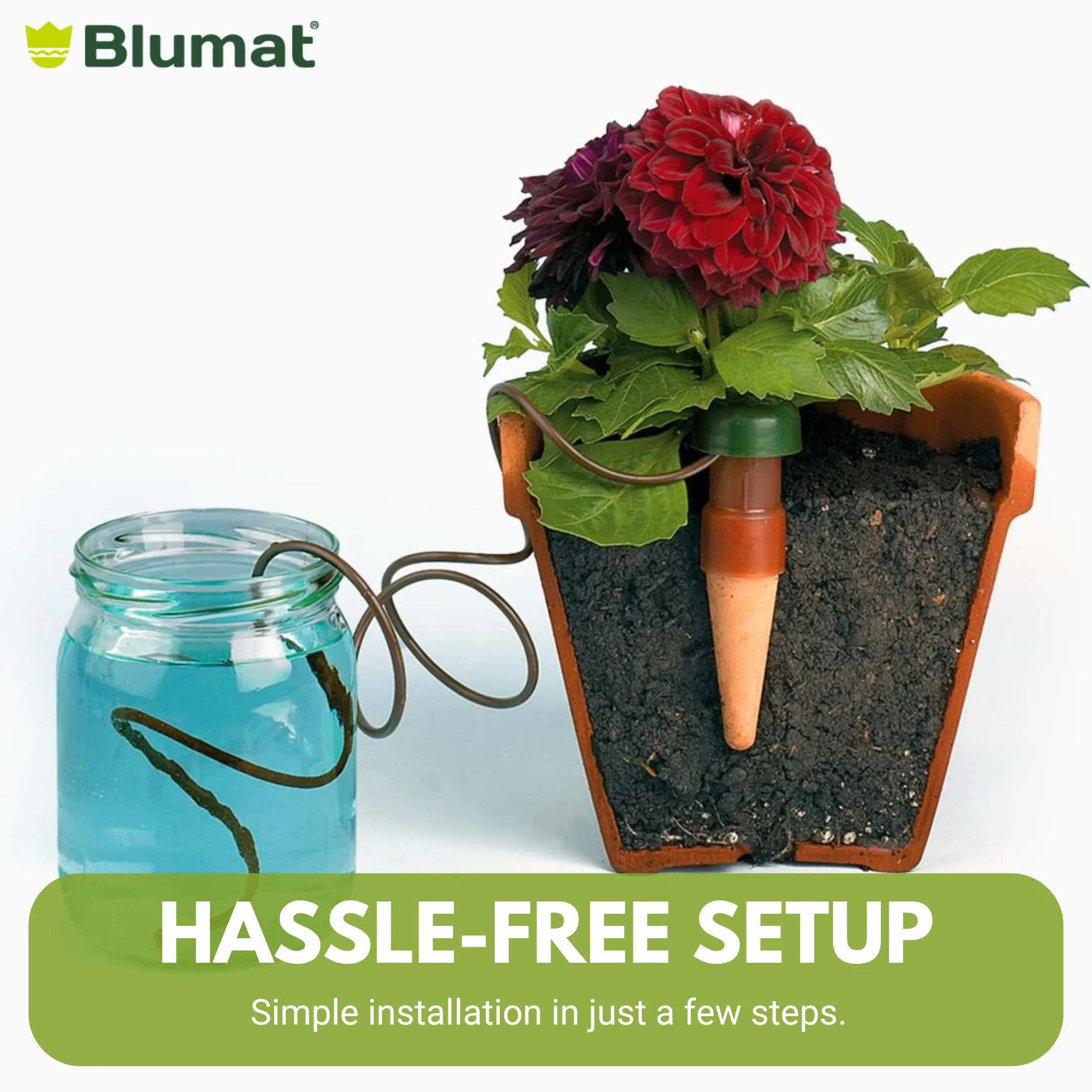 Blumat XL Classic paliki do nawadniania roślin, do codziennego użytku w domu lub na wakacjach, kolce wodne do użytku wewnątrz lub na zewnątrz, automatyczne nawadnianie kroplowe (2 opakowania XL)