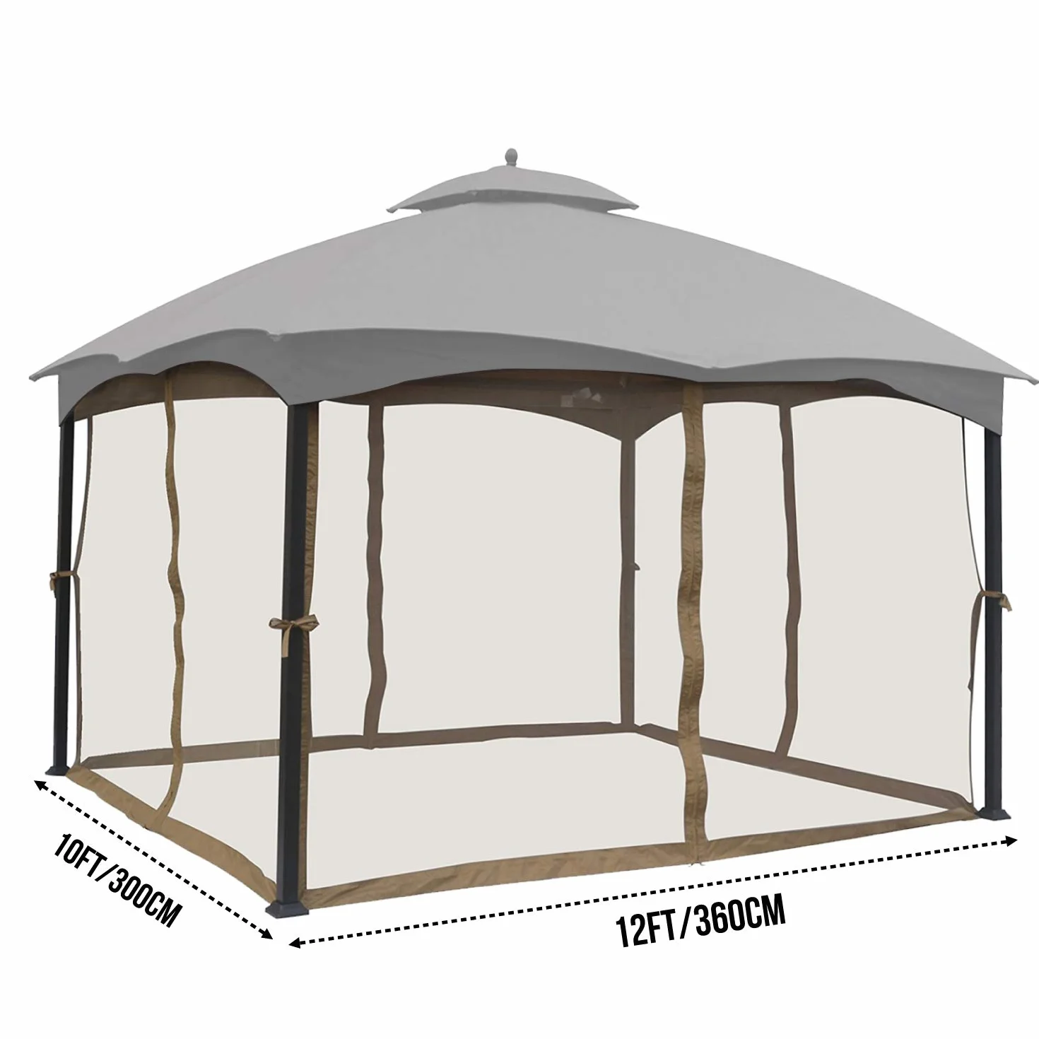ABCCANOPY Replacement Netting Walls for 10' x 12' Gazebo, Beige