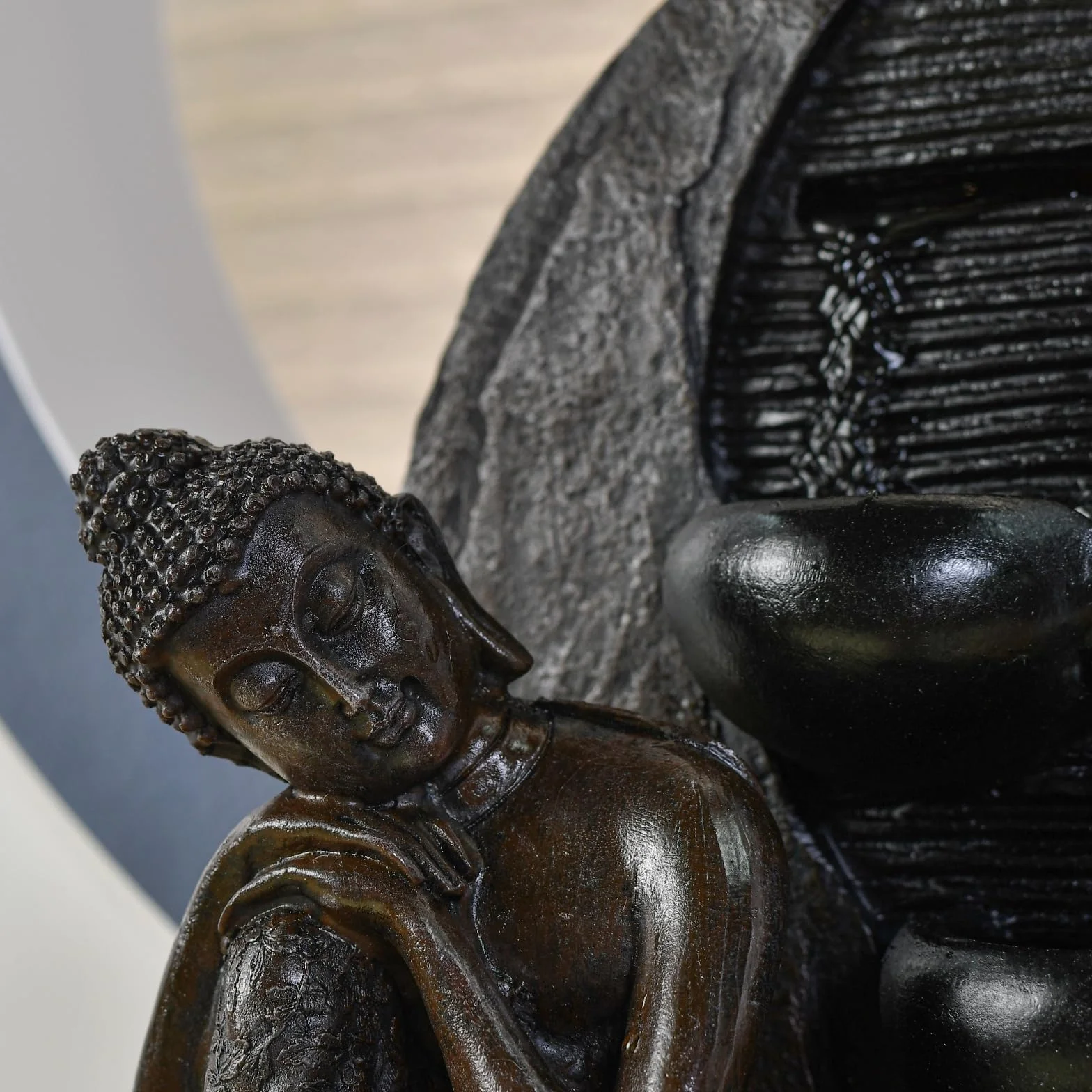 Zen'Light Bouddha Grace Fontanna, Żywica, Brązowy, 26 x 26 x 40 cm