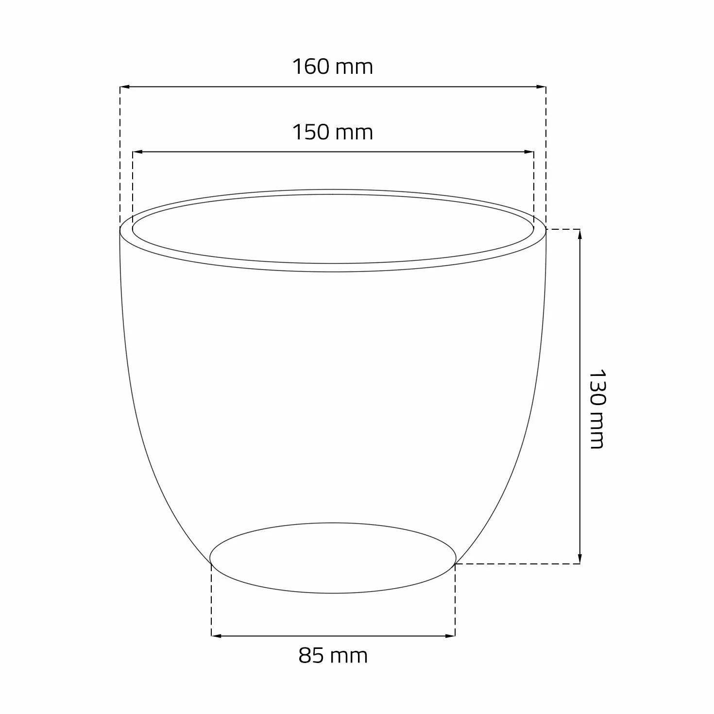 Doniczka ceramiczna Ekoceramika szara 160 mm z podstawką