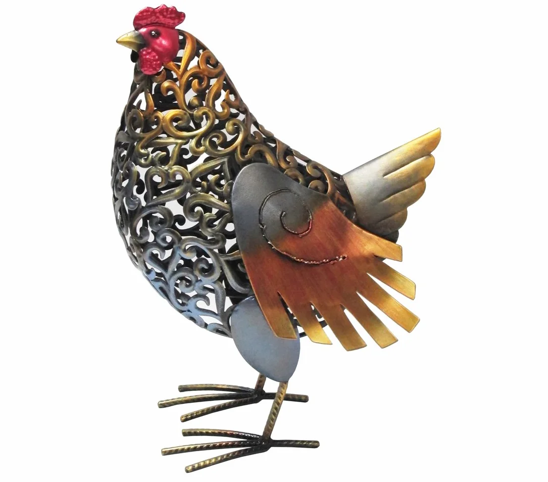 Dehner Henne Vroni Figurka Dekoracyjna, Wielokolorowy, 38 x 16.5 x 27 cm