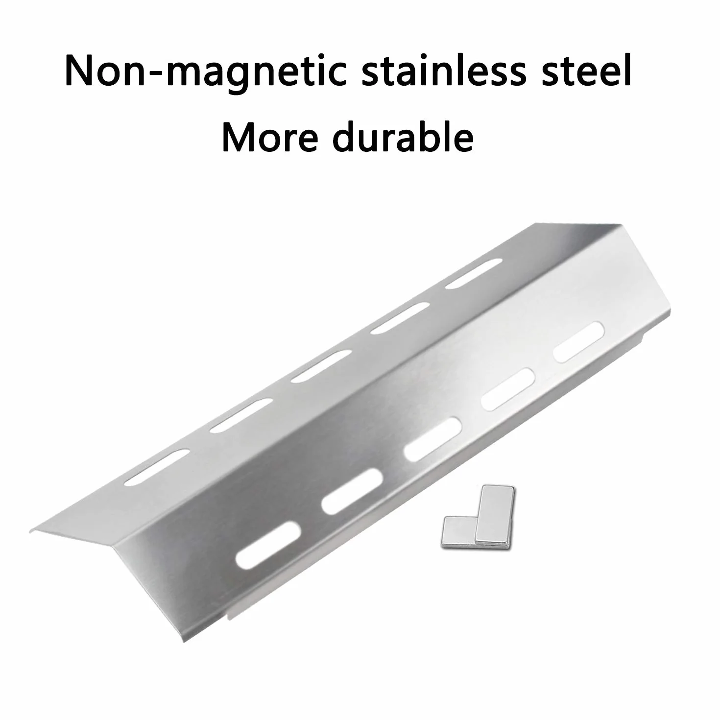 GFTIME 43 x 13 cm Uniwersalne części zamienne do płyt grzewczych dla Ducane 5 palników, Nexgrill, stal nierdzewna, poskramiacz płomienia, osłona cieplna, 5 sztuk