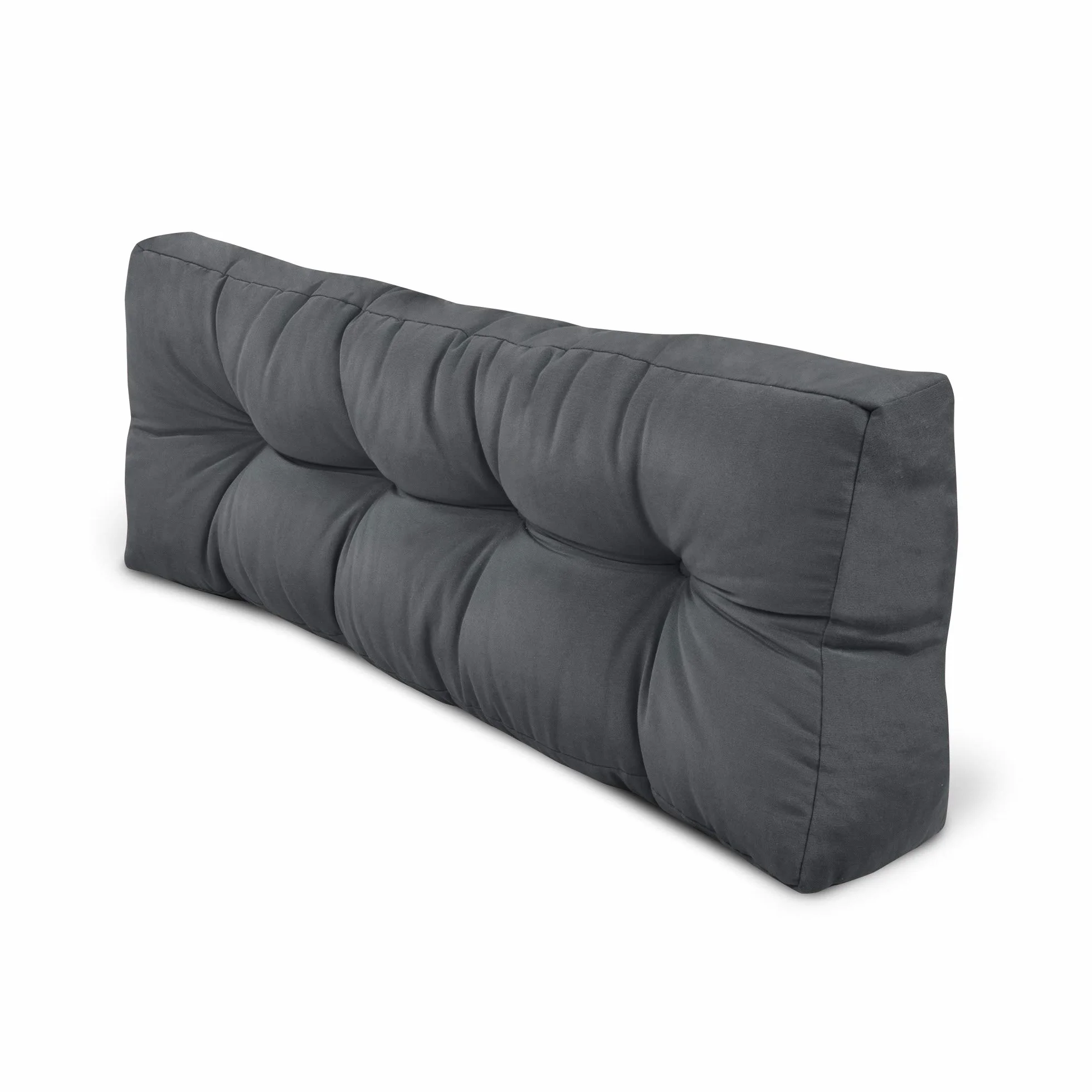 Beautissu Eco Style Poduszka na palety 120 x 40 x 15 cm Szara ciemnoszara