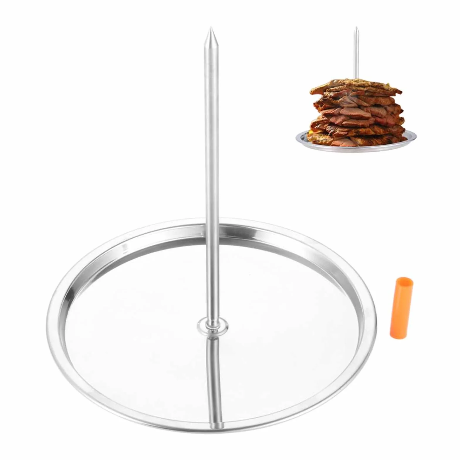 Pionowy ruszt do grillowania ze stali nierdzewnej, szpikulec do mięsa, kebaba, indyka