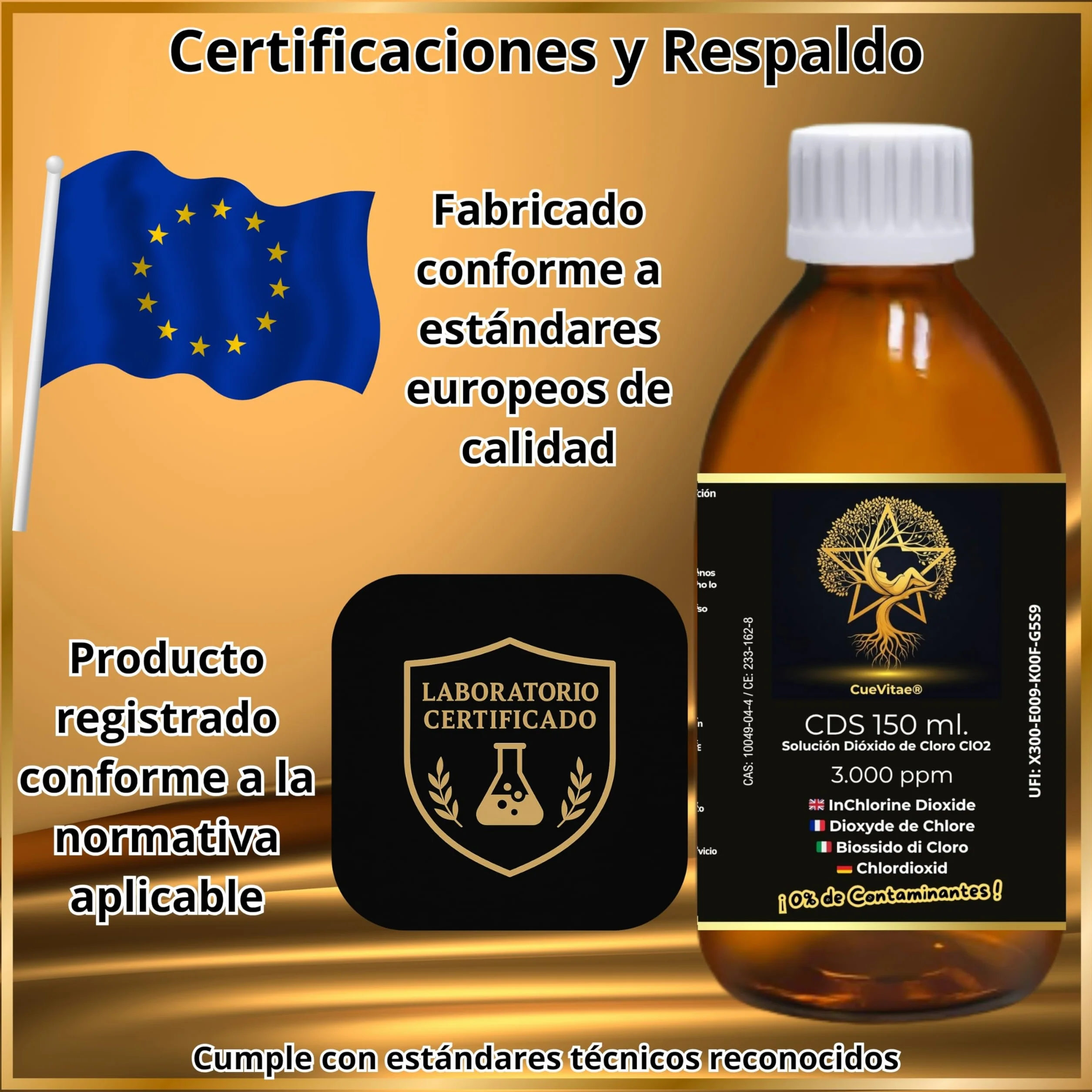 CDS/CDL 150 ml | 3000 ppm | Najnowsza produkcja | Już aktywowany wodą ultraczystą | Gotowy do dozowania | Zawiera dozownik prezentowy | bursztynowe szkło antypromieniujące UVA