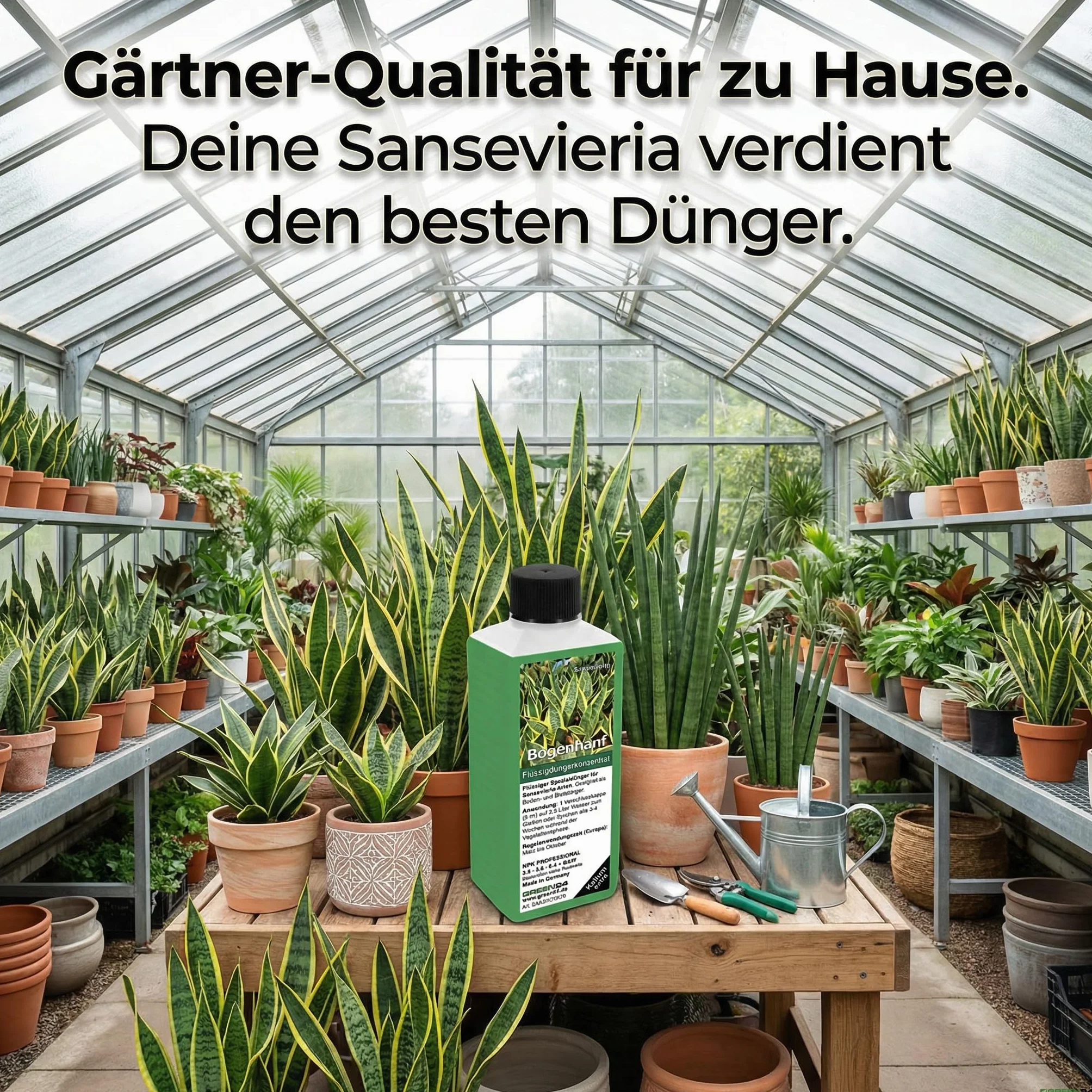 Nawóz konopny Sansevieria NPK płynny do języka teściowej, Dracaena trifasciata, Sansevieria cylindrica, nawóz pełny, nawóz do roślin pokojowych