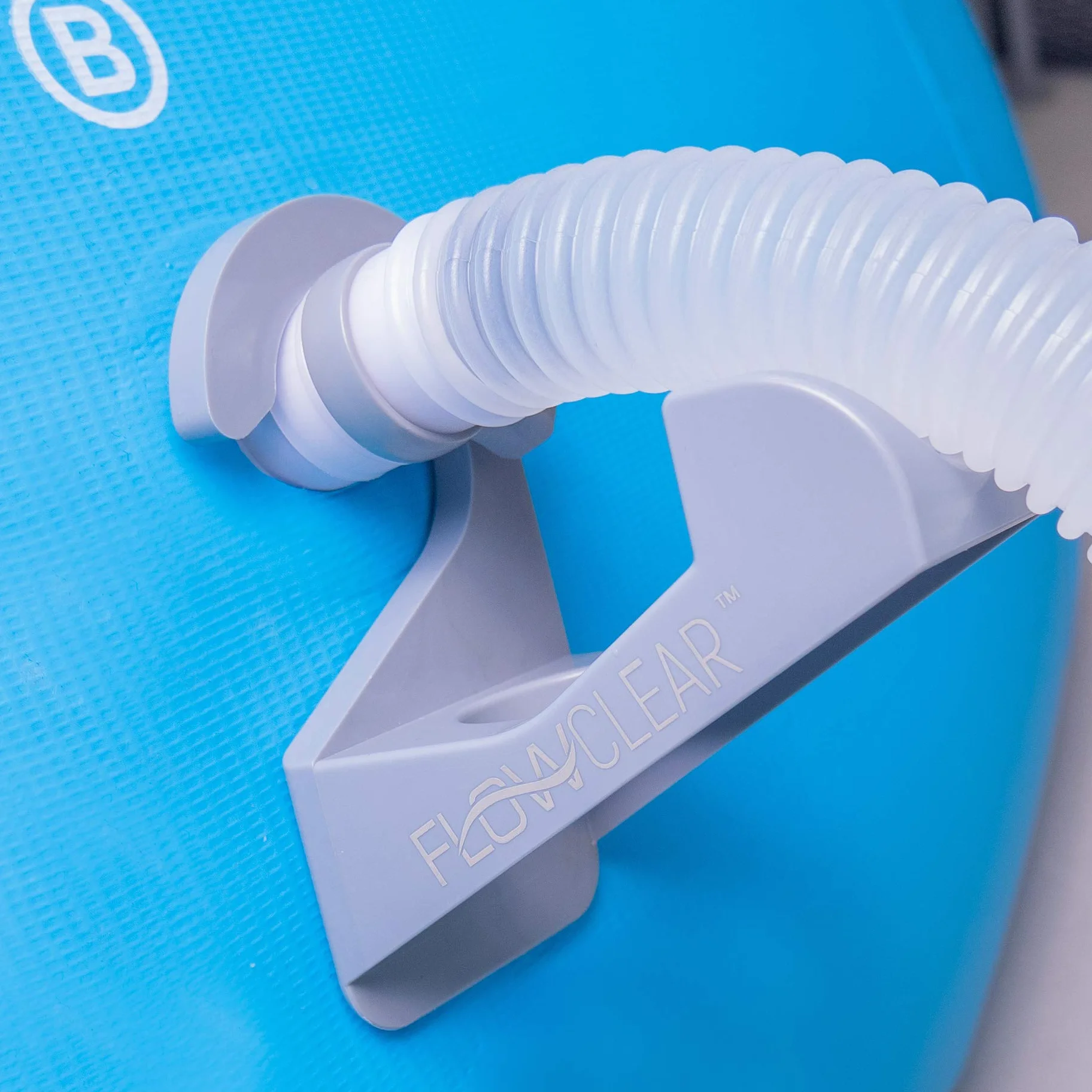 Bestway Flowclear, kopolimer akrylonitrylo-butadienowo-styrenowy (ABS) 2 sztuki wsporników węża do basenów z przyłączami 32 mm