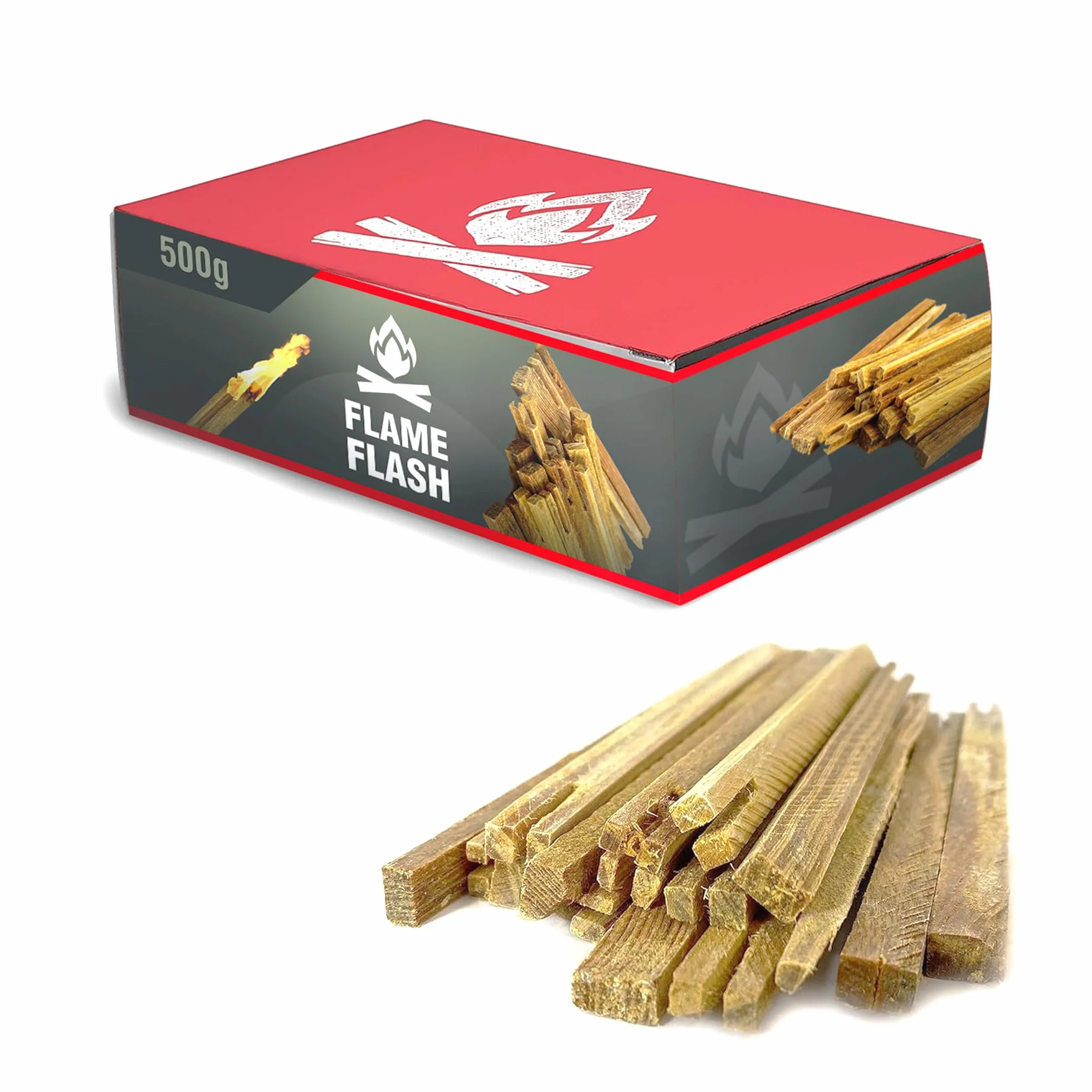 SWISSINNO Naturalne podpałki Flame Flash Ekologiczne rozpałki do kominków 500 g