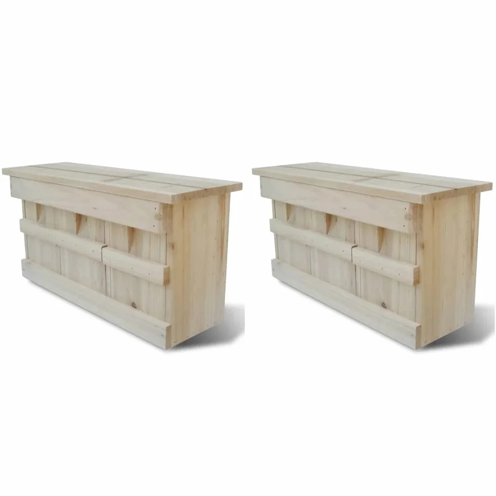 vidaXL Domki dla wróbli drewniane 2 szt. 44 x 15,5 x 21,5 cm