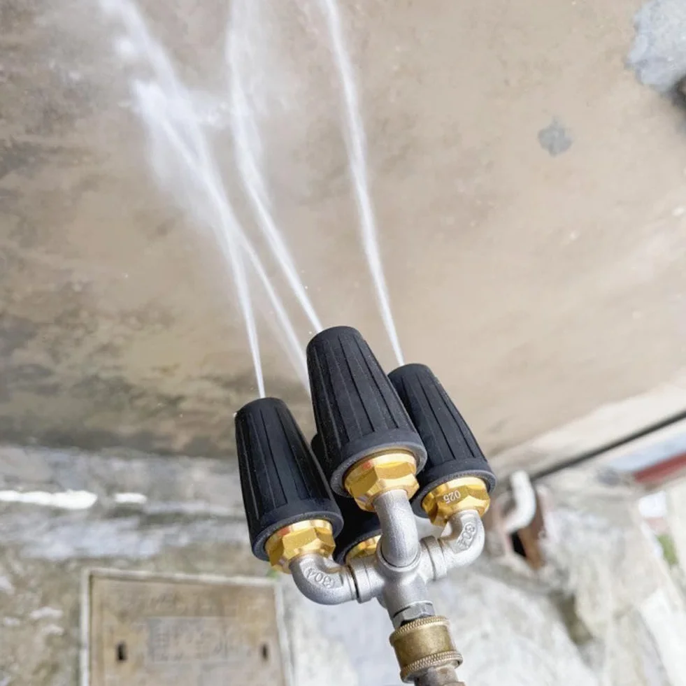 Dysza turbo 4 w 1 do myjki ciśnieniowej, końcówka natryskowa Quad Turbo z szybkozłączką 1/4" 360°
