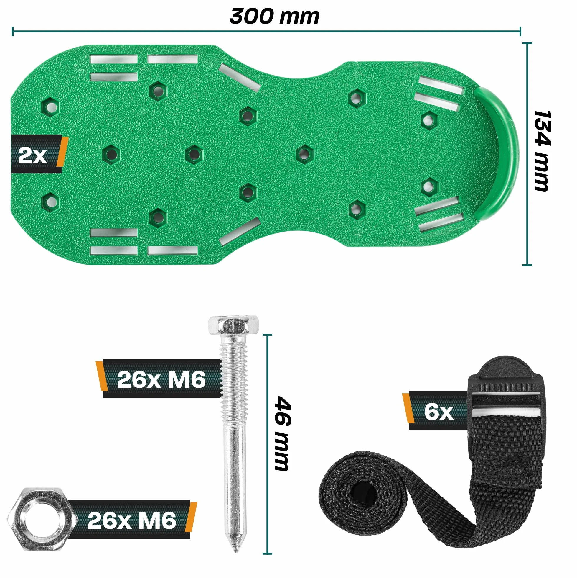 Hinrichs Buty do Napowietrzania Trawnika - Buty aeracyjne - Buty do Napowietrzania Trawnika z Elastycznym Regulowanym Paskiem - Buty z kolcami do Ręcznego Napowietrzania Gleby - Aeratory trawnika