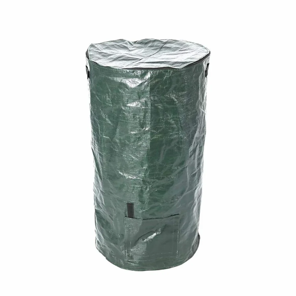 Kompostownik ogrodowy, torba ogrodowa na odpady, ekologiczna torba na kompost, organiczna torba na kompost z uchwytami, torba ogrodowa wielokrotnego użytku ciemnozielona 45 x 80 cm