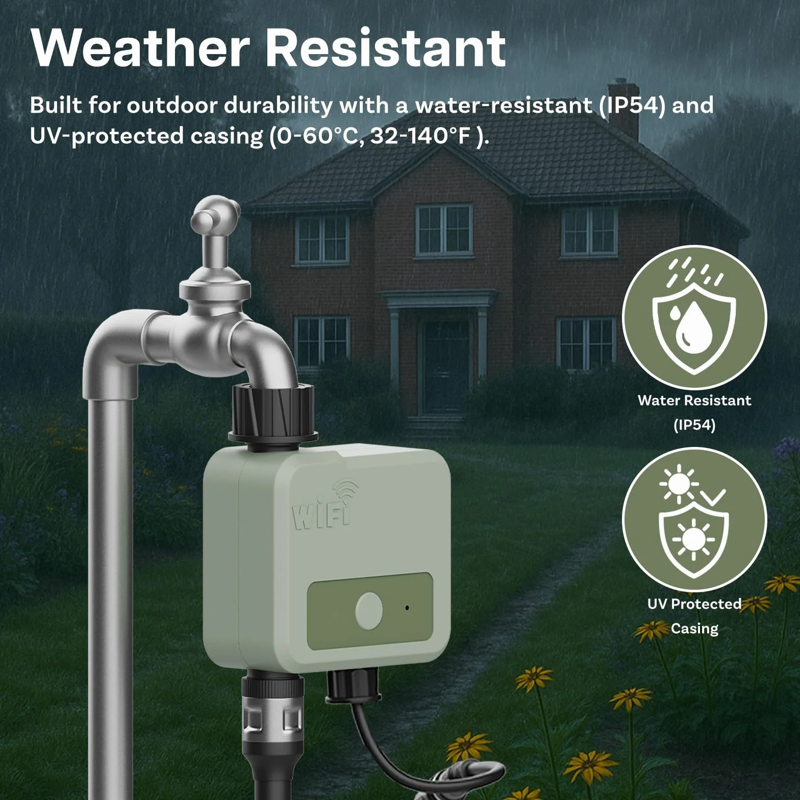 Smart WiFi Programator Nawadniania firmy MMOBIEL – Cyfrowy Timer Zasilany Solarnie i USB - Zasięg Bezprzewodowy 30m, Programowanie Automatyczne, Wodoodporny, Opóźnienie Deszczu - Łatwa Instalacja