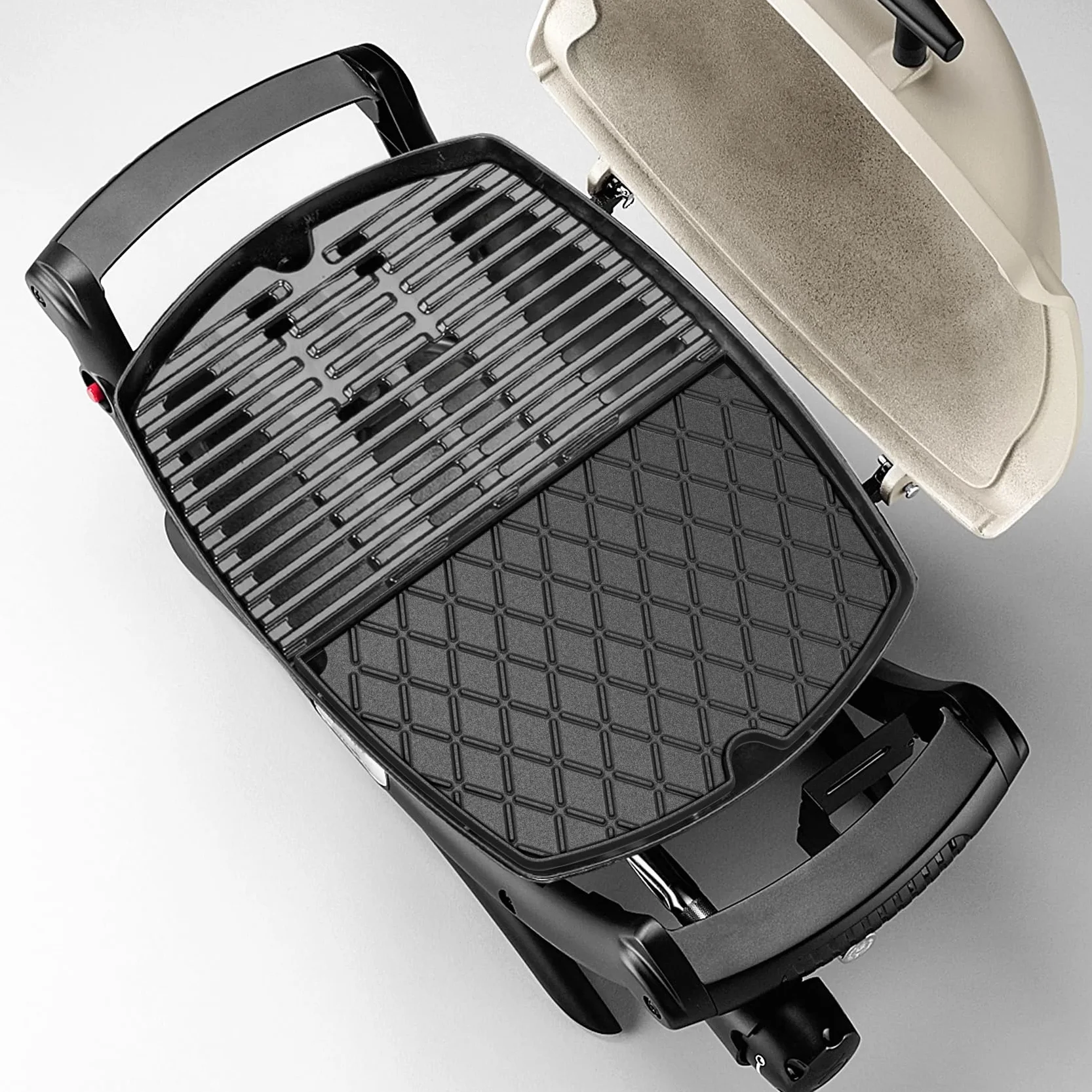 Onlyfire żeliwna płyta grillowa do Weber Q100 Q120 Q140 Q1000 Q1200 Q1400 32x21,3 cm odwracalna