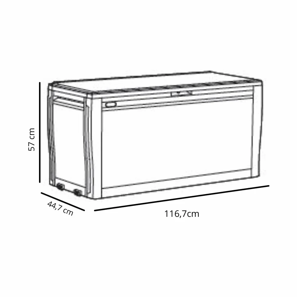 Keter Comfy Skrzynia Ogrodowa, 270L, Br?zowy, 117 x 45 x 57cm